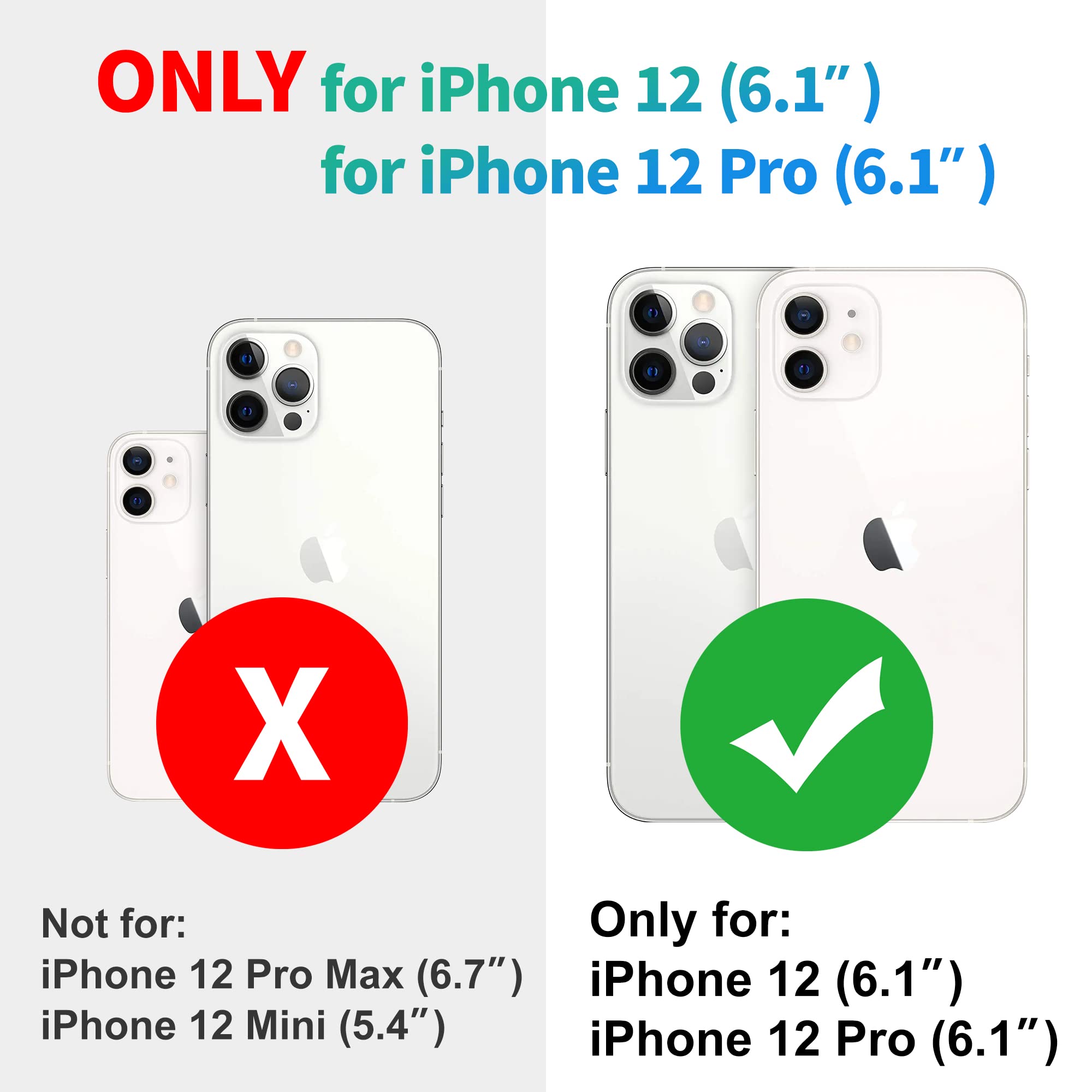 Sportlink Compatible With Iphone 12 Pro Waterproof Case - Full Body Shockproof Dustproof Phone Screen Protector Rugged Waterproo