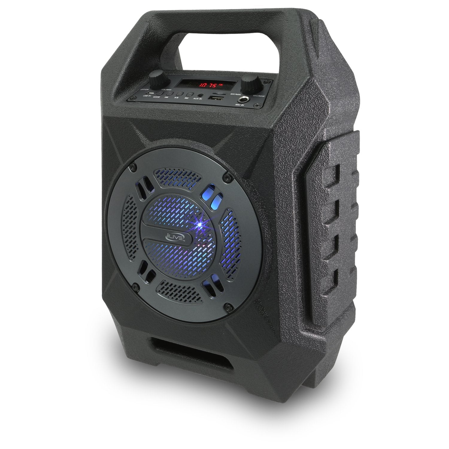 Ilive Wireless Tailgate Speaker, Led Light Effects, Carry Handle, Black (Isb408B)