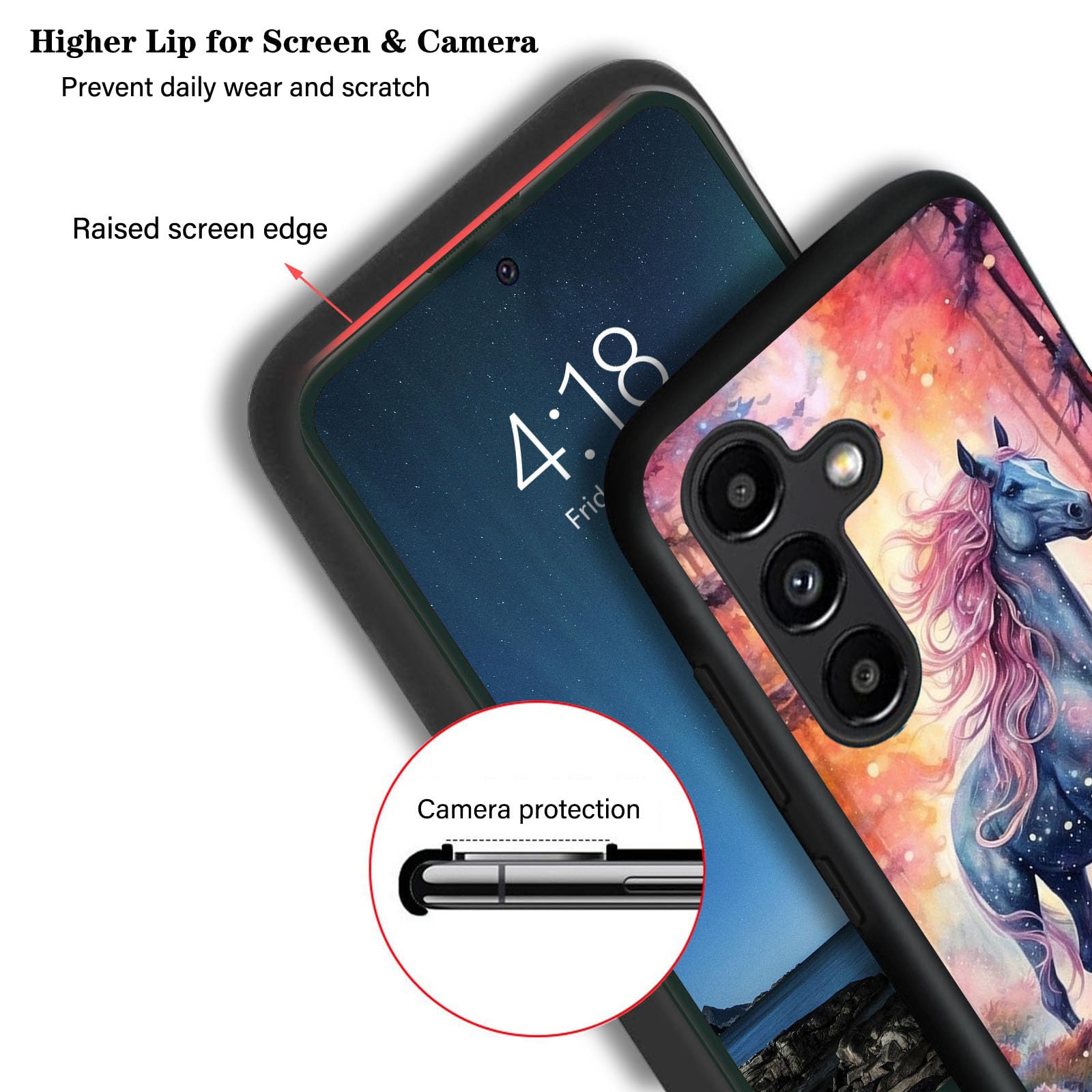 Dsrgrgfdj Designed For Galaxy S25 5G Case 6.2 Inch,Ultra-Thin Silicone Anti-Scratch And Shock-Proof Bumper Cover - Horse