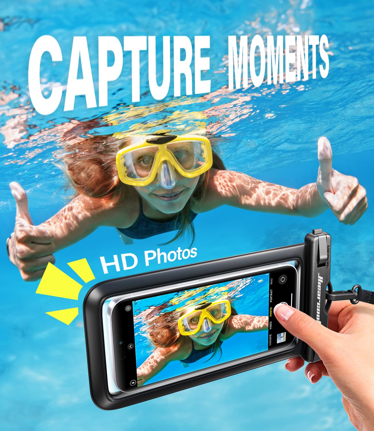 Hiearcool Waterproof Phone Pouch, Universal Case Compatible For Iphone 16 15 14 13 Pro Max Plus Up To 8.3, Ipx8 Beach Travel Ess