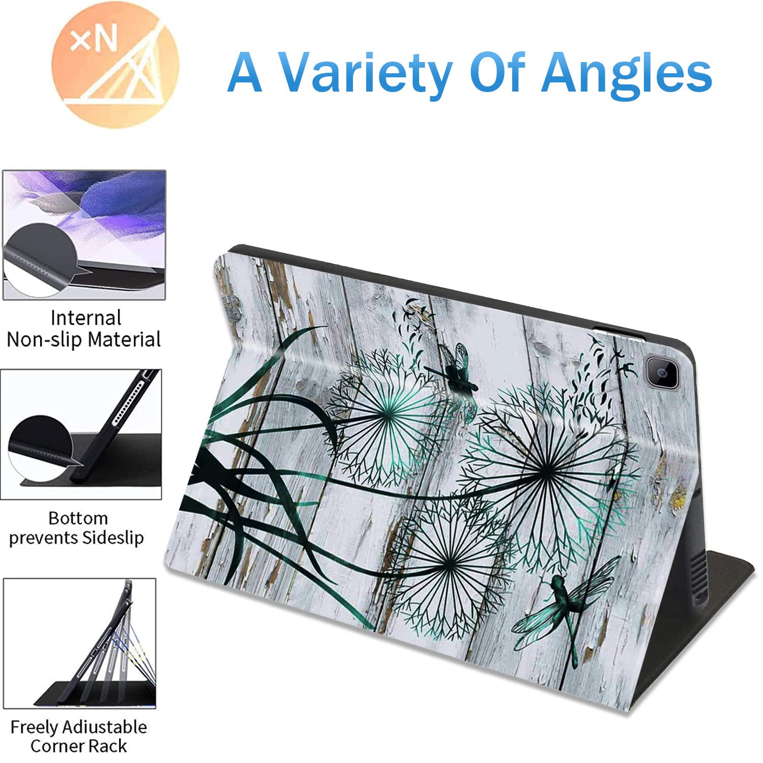 Samsung Galaxy Tab A8 10.5 2022 Slim Case With Adjustable Stand Cover With Auto Wake/Sleep Smart Cover For Samsung Galaxy A8 10.