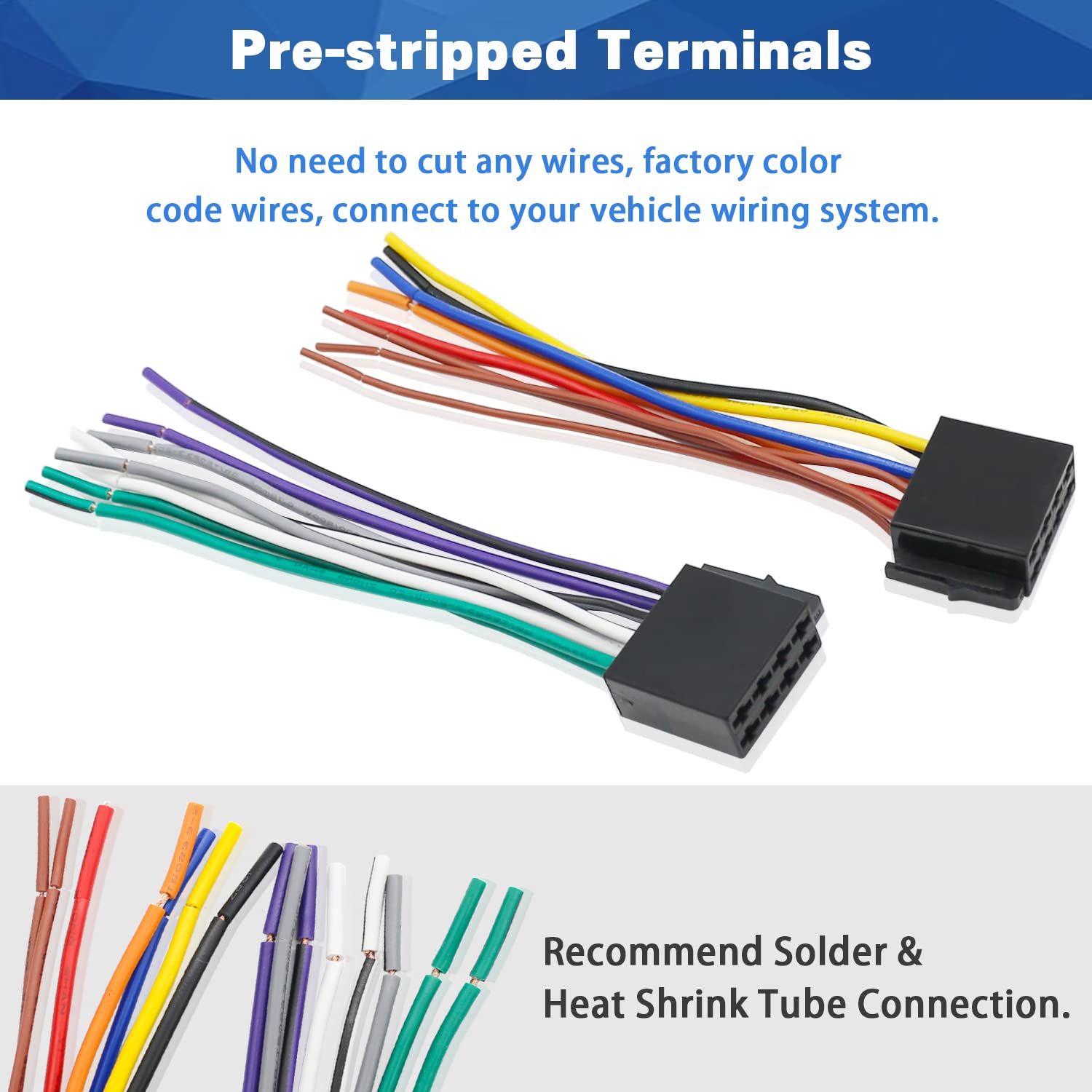Iso Car Radio Stereo Wiring Harness Connector Replacement For Car Cd Dvd Stereo Audio Video Power Speaker Wire Harenss Adapter