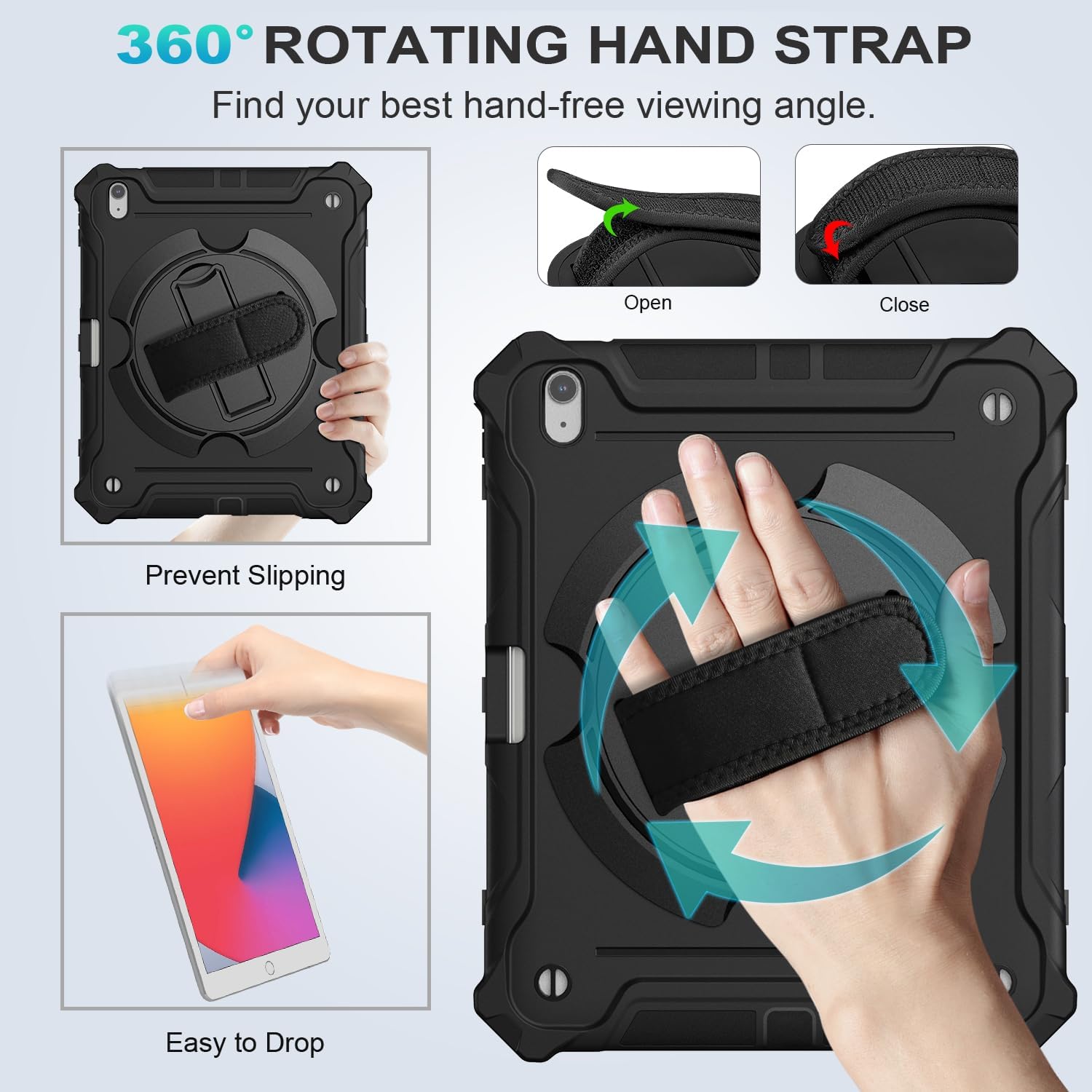 Ztotopcases For New Ipad Air 13 Inch (M2) Case 2024 With Pencil Holder, Shockproof Full Body Drop Protective Cover With 360 Rota