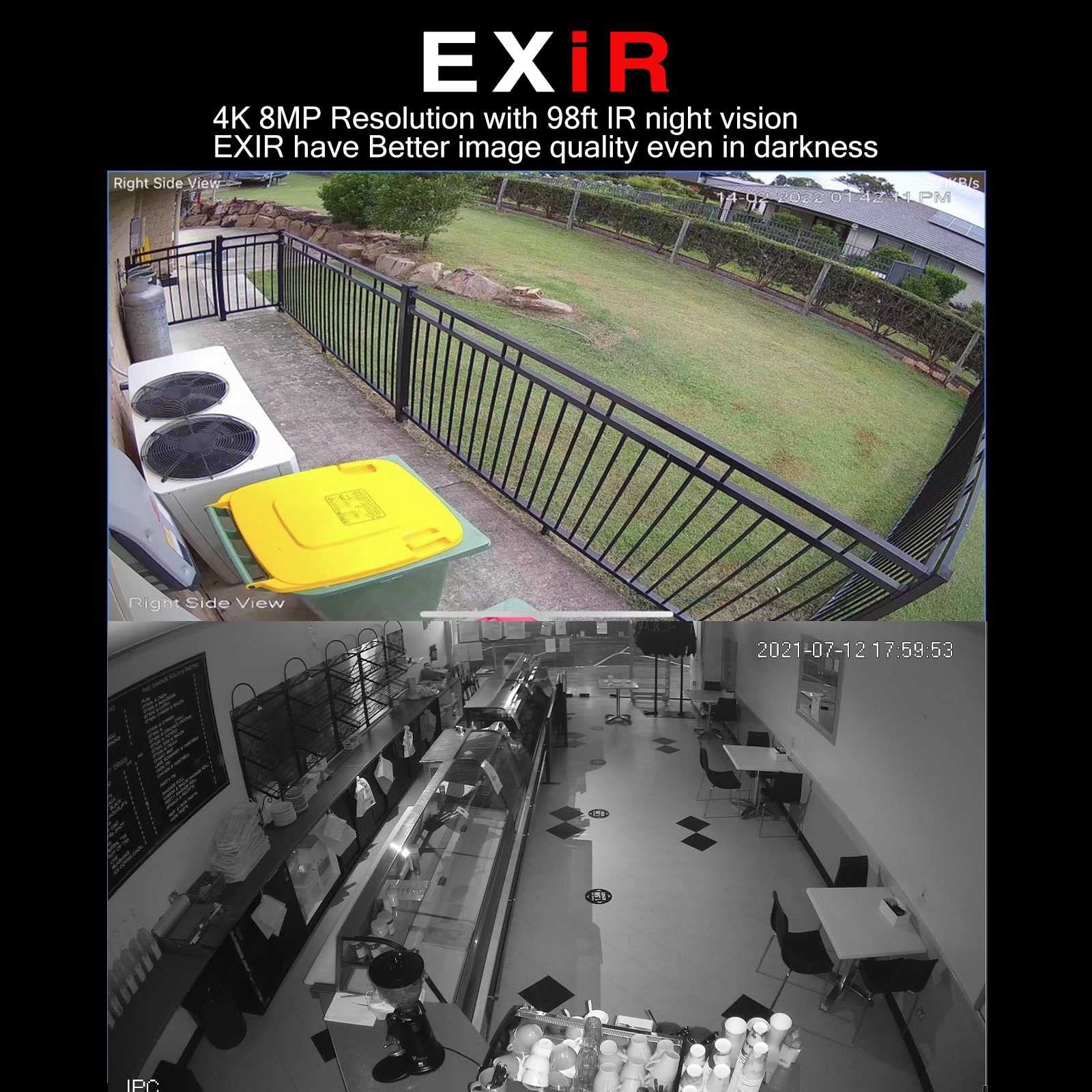 Vikylin 8Mp Ip Poe 4K Turret Camera,Buit In Mic, Ai Human/Vehicle Detection,98Ft Exir 2.0 Ir Night Vision, 2.8Mm Lens,Ip67 Outdo