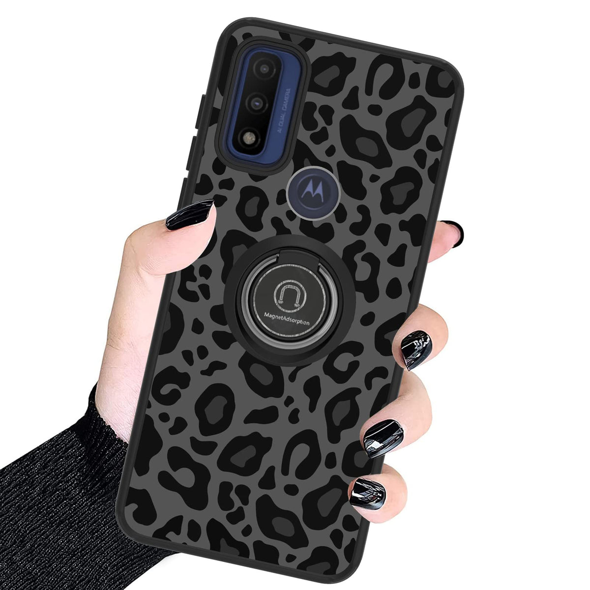 Kanghar Case Compatible With Moto G Pure,Leopard Design,Tire Texture Non Slip +Shockproof Rugged Tpu Protective Case Compatible