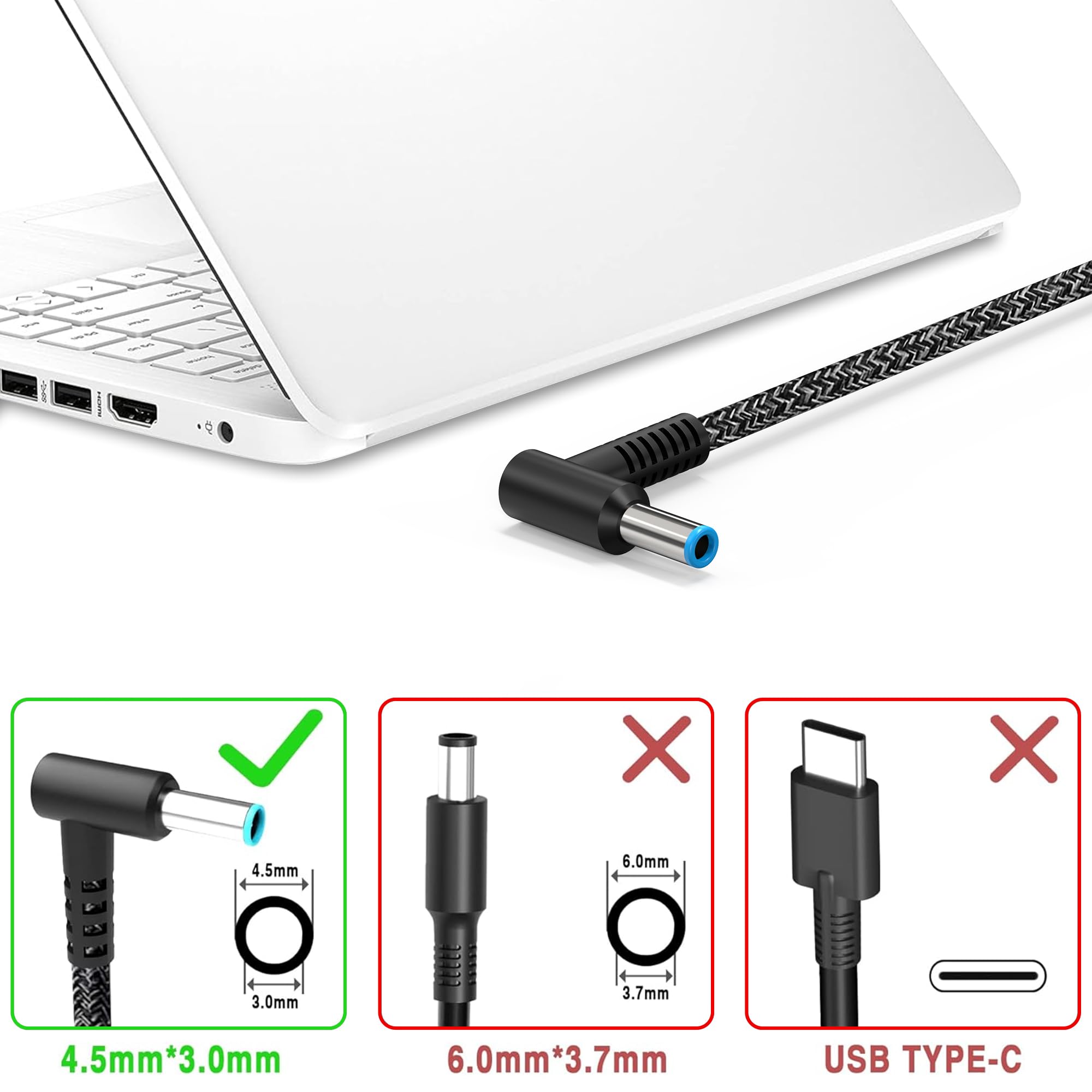 200W 19.5V 10.3A Laptop Charger For Hp Omen Pavilion Gaming 15 16 17 15T 17T,Zbook Fury Create Studio 15 17 G3 G4 G5 G6 G7 G8 G9,L00818 850 Tpn Da10 L00895 003 Ac Adapter Power Supply Cord