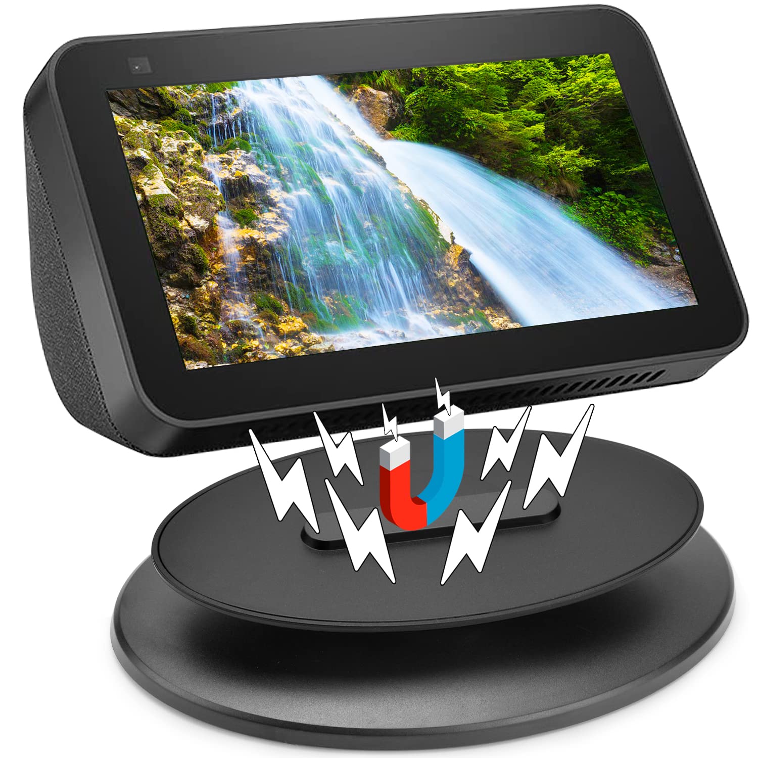 Kosnail Wall Mount For Show 5 & Show 8, Stand For Echo Show 5 & Show 8, 360 Degree Swivel Adjustable Speaker Stand Holder Access