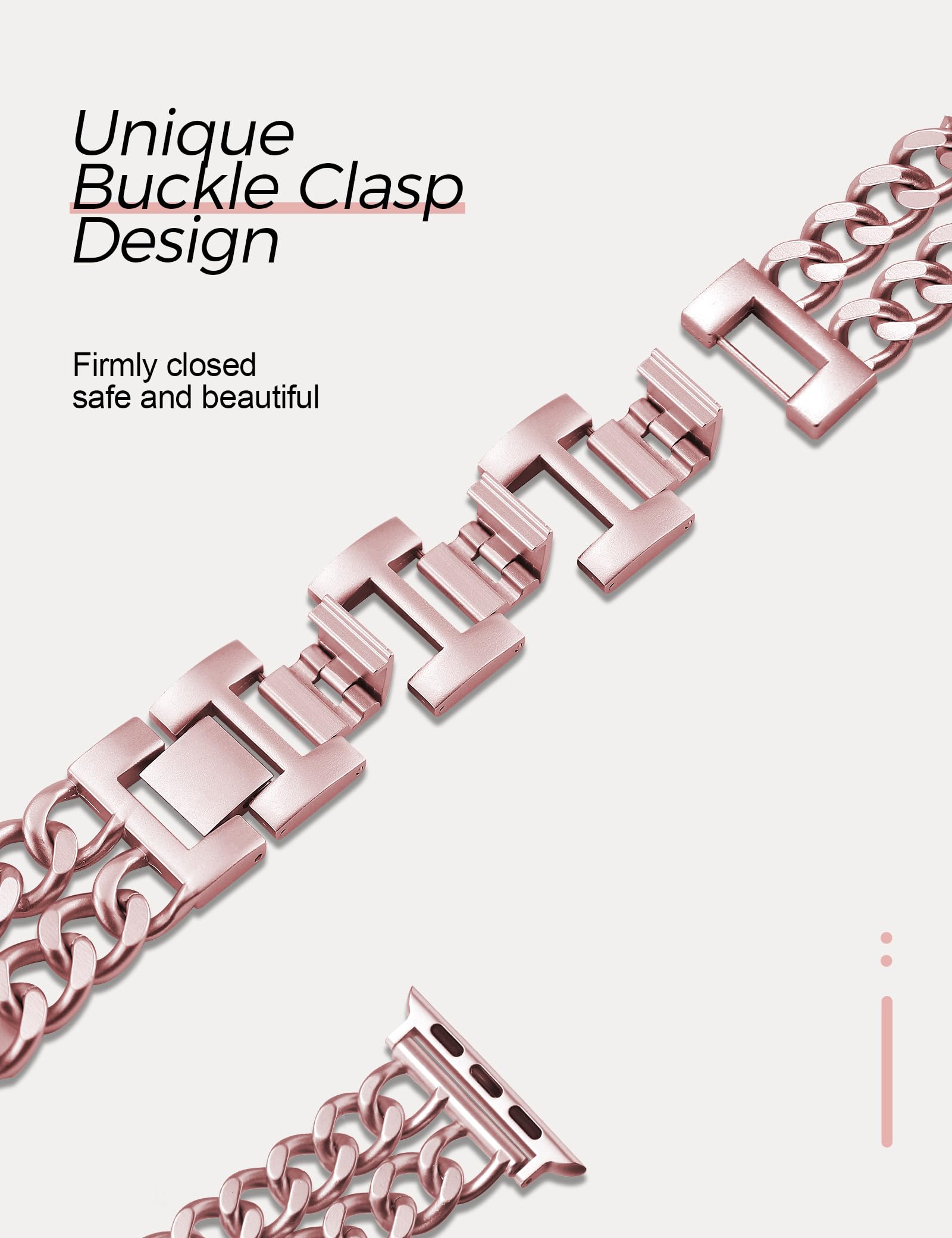 Jr.Dm Pink Watch Bands For Women Compatible With Apple Watch Band 38Mm 40Mm 41Mm 42Mm (S10) Adjustable Metal Band Cowboy Steel C