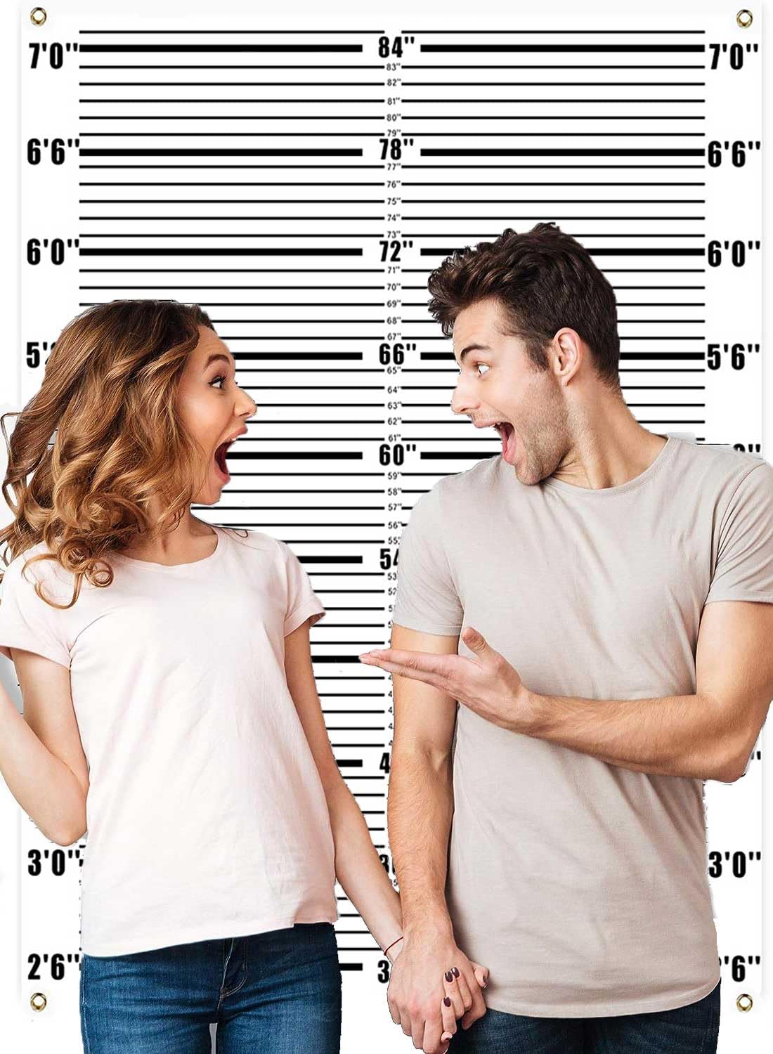 Zliisang 4.3 X 4.9Ft Mugshot Backdrop For Photoshoot Arrested Height Photography Background Photo Booth Props Backdrop Murder My