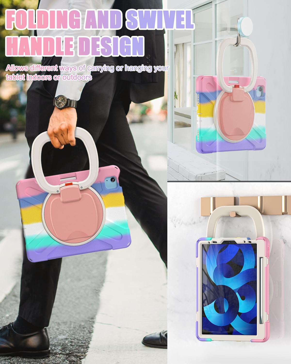 Braecn Case For Ipad Air 5Th/4Th Generation 2022/2020, Ipad Pro 11 4Th/3Rd/2Nd/1St Gen Case 2022/2021/2020/2018, Rugged Silicone