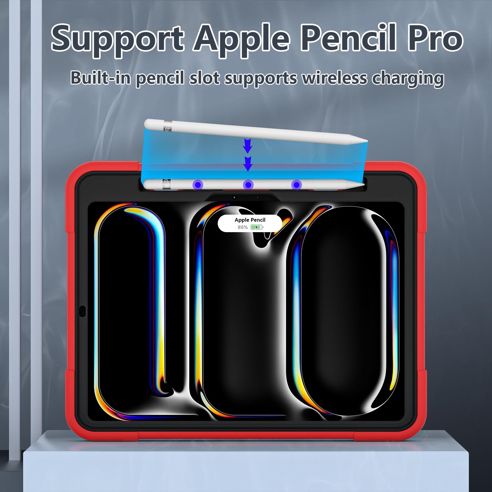 Tsqqst For Ipad Pro 11 Inch Case M4 2024 5Th Generation With Pencil Holder, [Built In Kickstand] Full Body Protection Shockproof