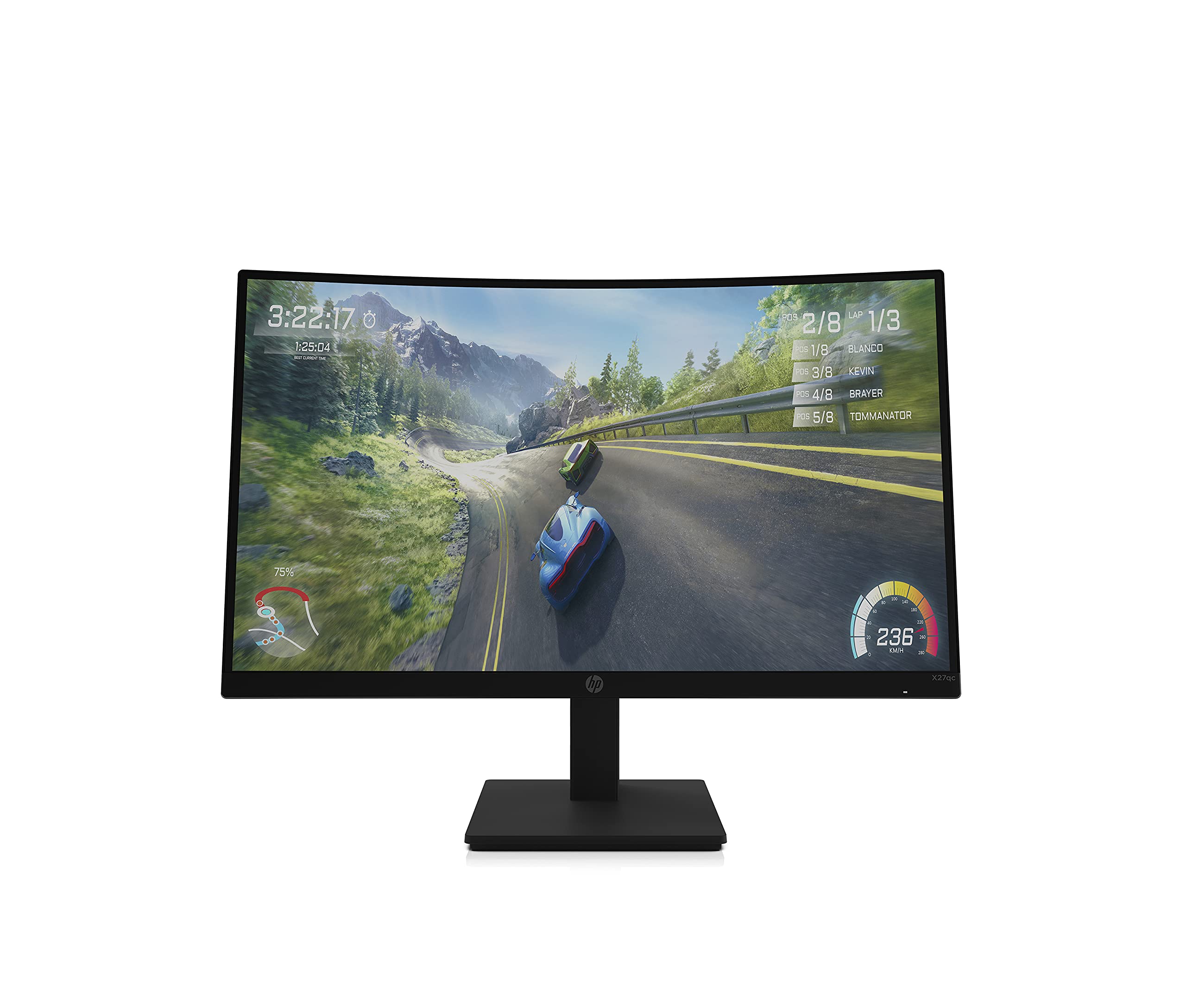 Hp 27-Inch Curved 165Hz Fhd Gaming Monitor, Eyesafe (X27C, Black)