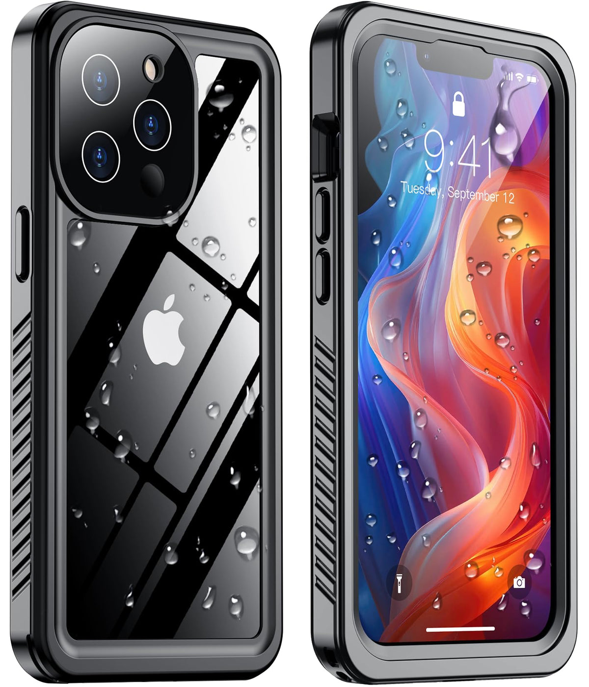 Temdan For Iphone 13 Pro Case Waterproof, [Built In Screen Protector][Ip68 Underwater][13Ft Military Dropproof][Dustproof][Real