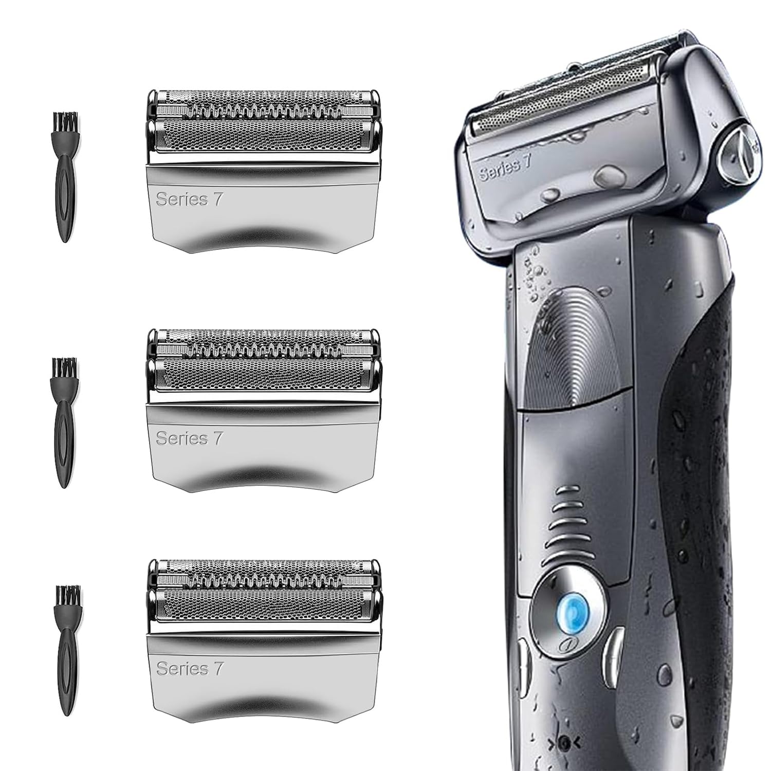 3Pack 70S Series 7 Replacement Head For Braun Series 7 Foil Shaver Replacement Heads Compatible Braun Series 7 Replacement Compa