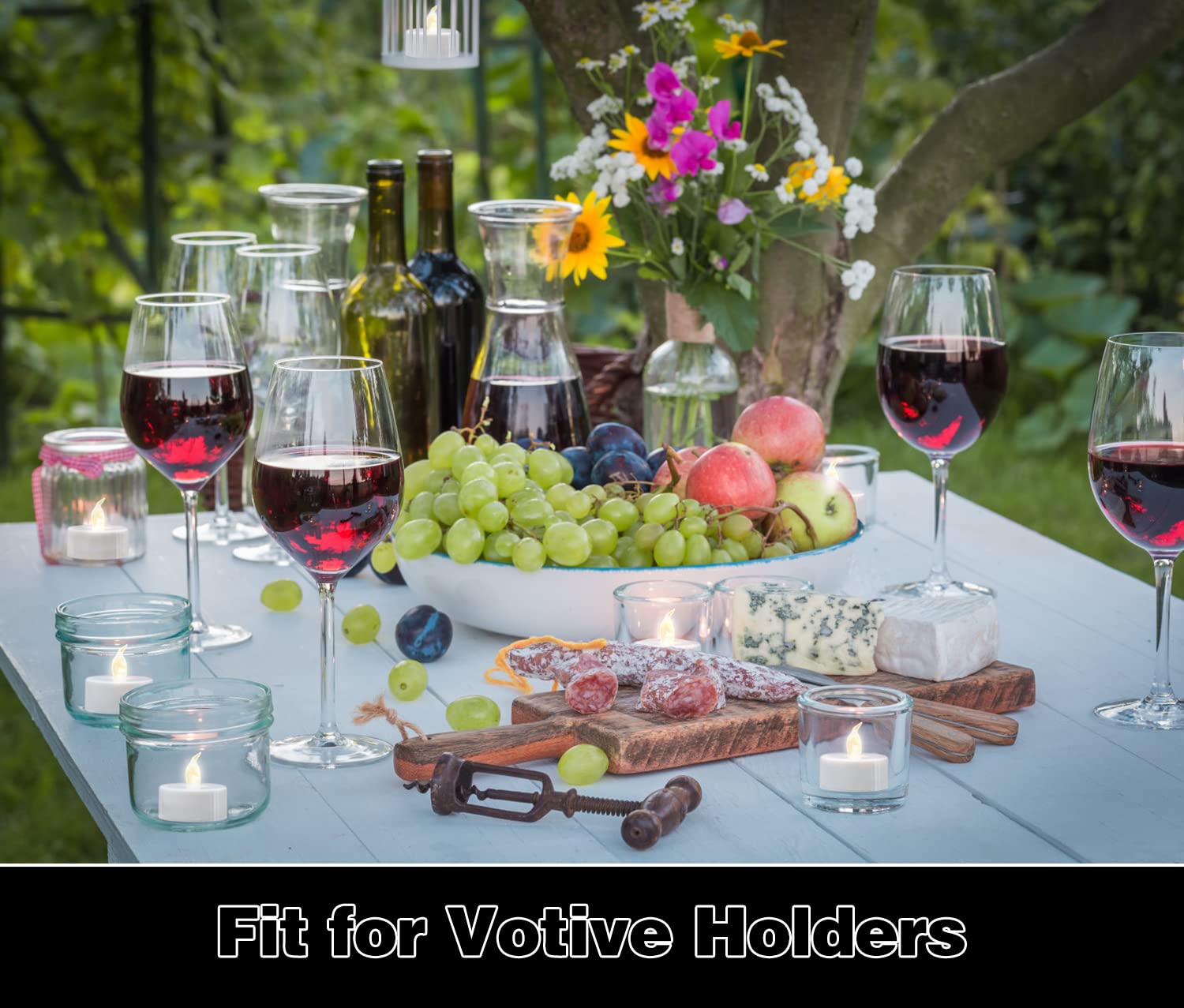 Koaby Tea Lights, 12/24/50/100/200 Pack Flameless Tea Lights, Warm Yellow/Warm White, Last 150 Hours +, Battery Operated Tea Lig