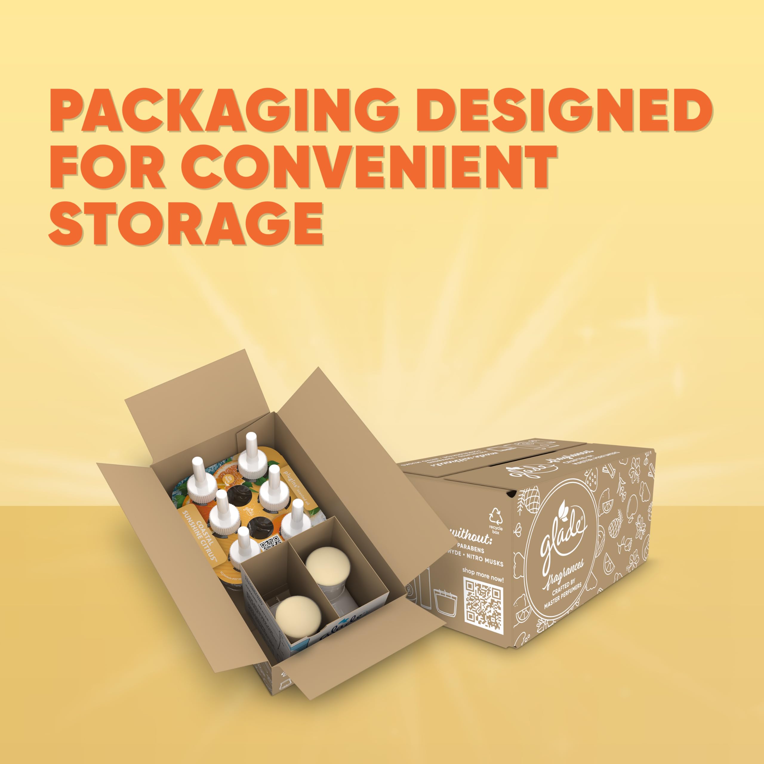 Glade Plugins Refills Air Freshener Starter Kit, Scented And Essential Oils For Home And Bathroom, Coastal Sunshine Citrus, 4.02