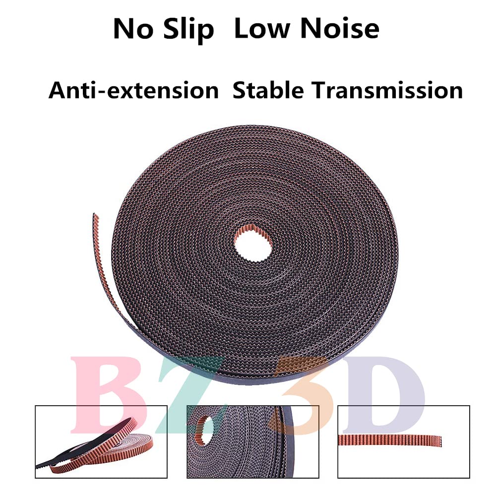 Bz 3D Gt2 Timing Belt   Non Slip Version, 6Mm Width For Prusa I3, Ender 3, 5, Neo, S1, Cr 10, Anet A8, I3 Mega 3D Printers