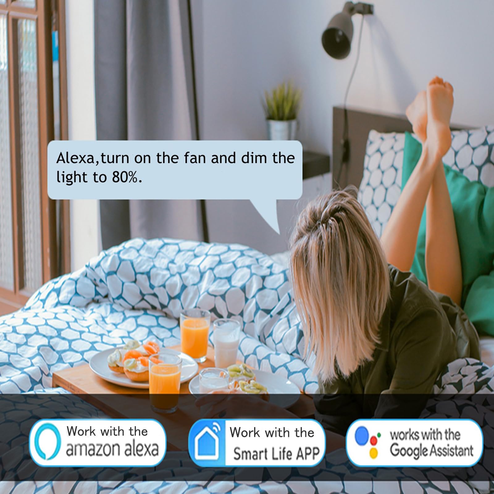 Smart Wifi Universal Ceiling Fan Remote Control Kit With Learning Setting, 3  Speed Light Dimmer Controller Compatible With Alex