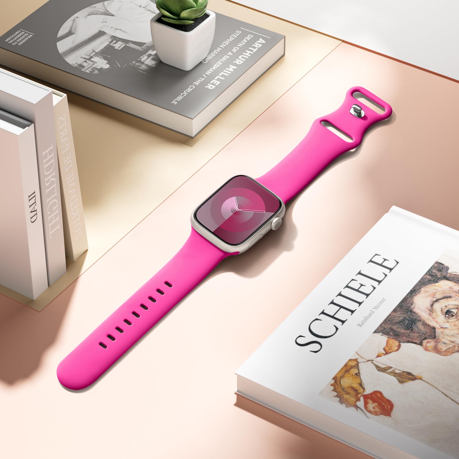 Daqin Compatible With Apple Watch Band 44Mm 45Mm 46Mm 49Mm 40Mm 38Mm 41Mm 42Mm For Women Men,Soft Silicone Waterproof Strap For