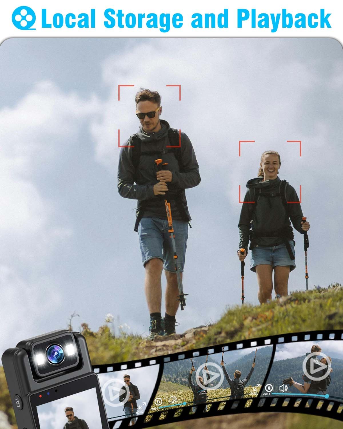 Laifucam Body Camera With Audio And Video Recording 1080P 64G Small Wearable Body Cam With 5 12 Hrs Battery Life, 1.3   Lcd Scre