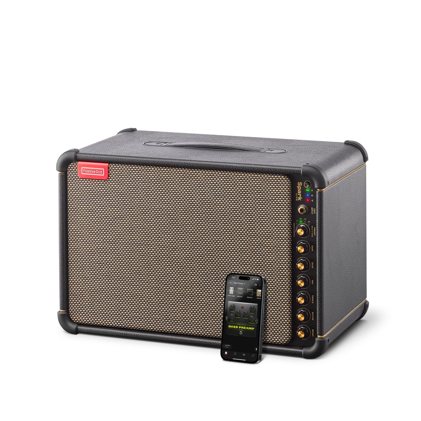 Positive Grid Spark Live Smart Guitar Amp, Multi Channel Pa System & Bluetooth Speaker All In One For Guitar, Bass, Vocals, Keyb