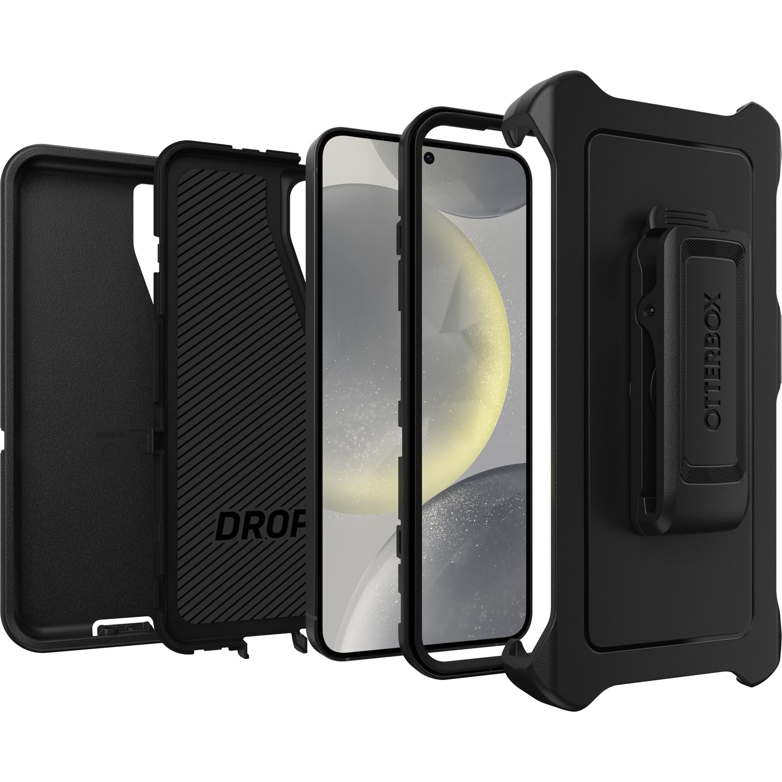 Otterbox Samsung Galaxy S24 Defender Series Case   Single Unit Ships In Polybag, Ideal For Business Customers   Black, Rugged &