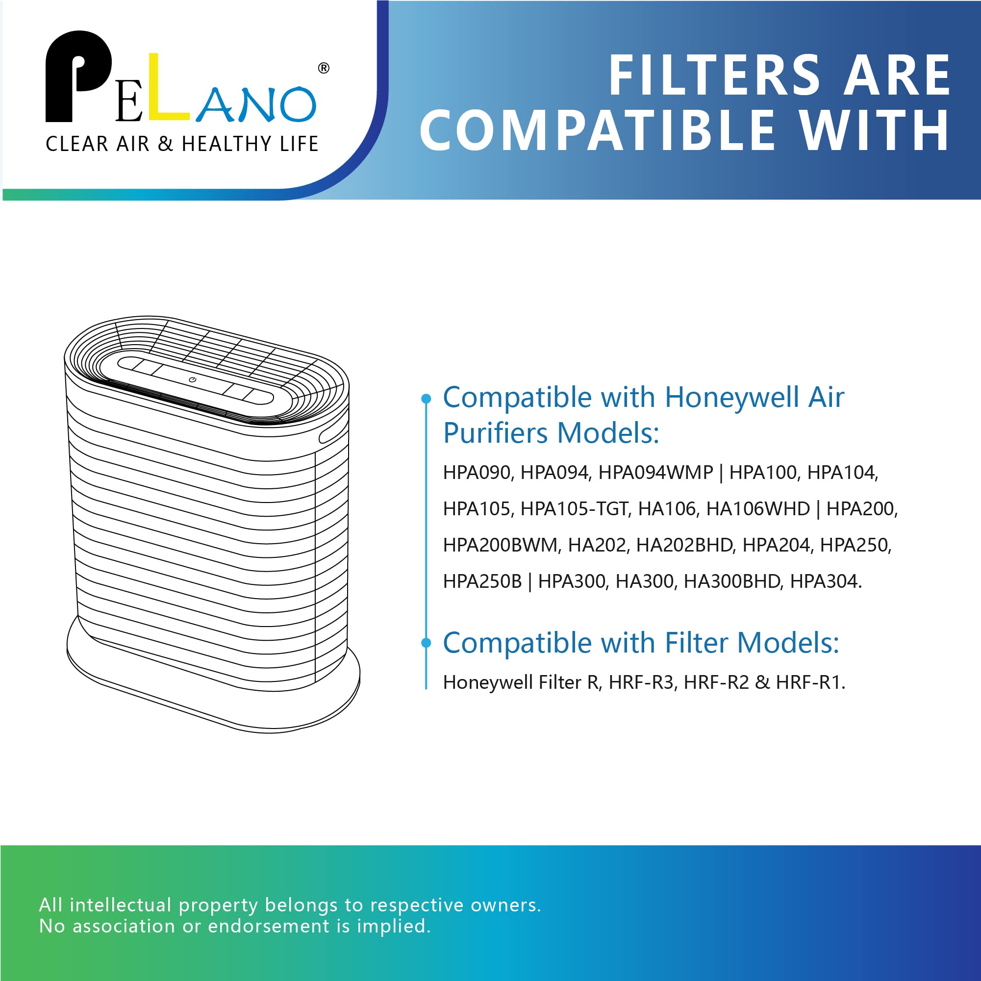Pelano Hpa300 Replacement Hepa Filters R For Honeywell Air Purifier Ha300, Hpa300, Hpa300Vp, Hpa304, Hpa3300, Hpa5300 & Hpa8350,