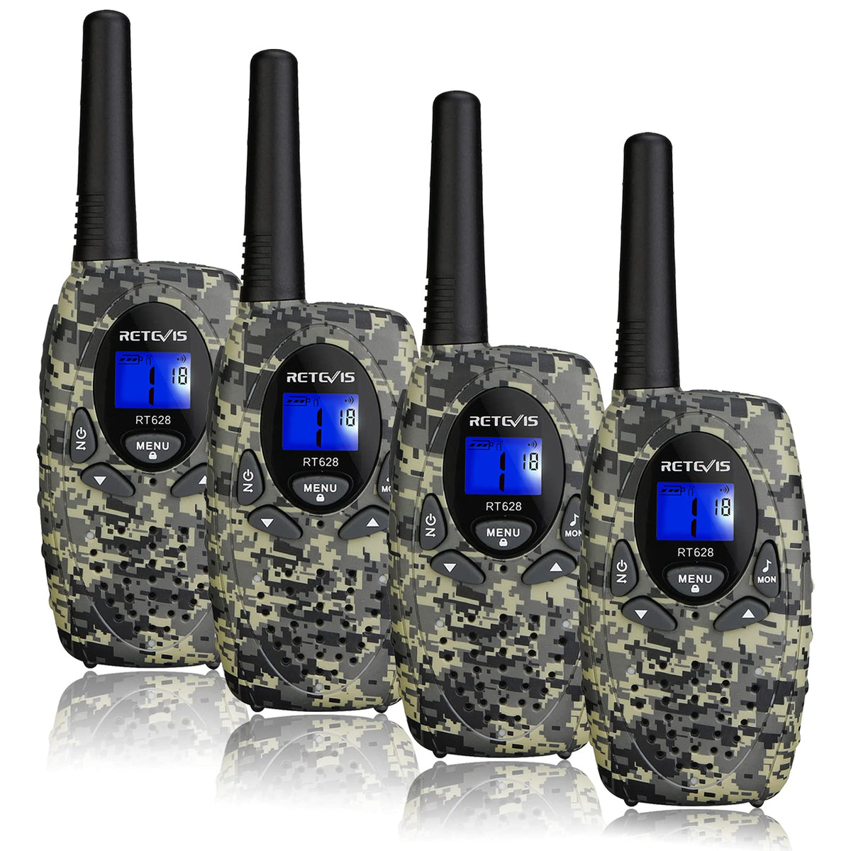 Retevis Rt628 Walkie Talkies For Kids, 2 Way Radio Long Range, Walkie Talkies For Boys Girls Age 6 12, Vox, Army Toys For Campin