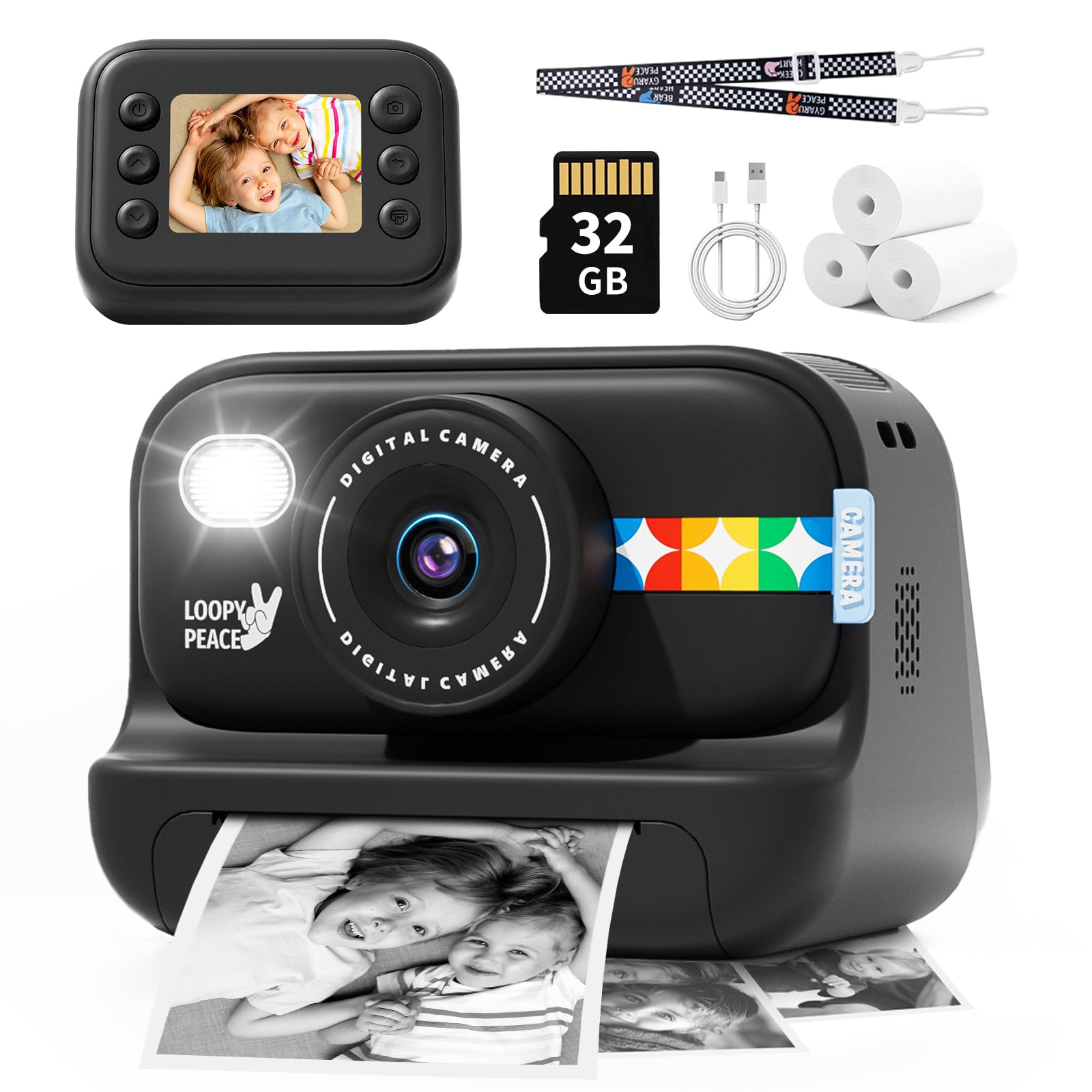 Joytrip Instant Print Camera For Kids, Christmas Birthday Gifts For Boys Girls Age 3 12, 48Mp Photos 1080P Digital Video Camera,