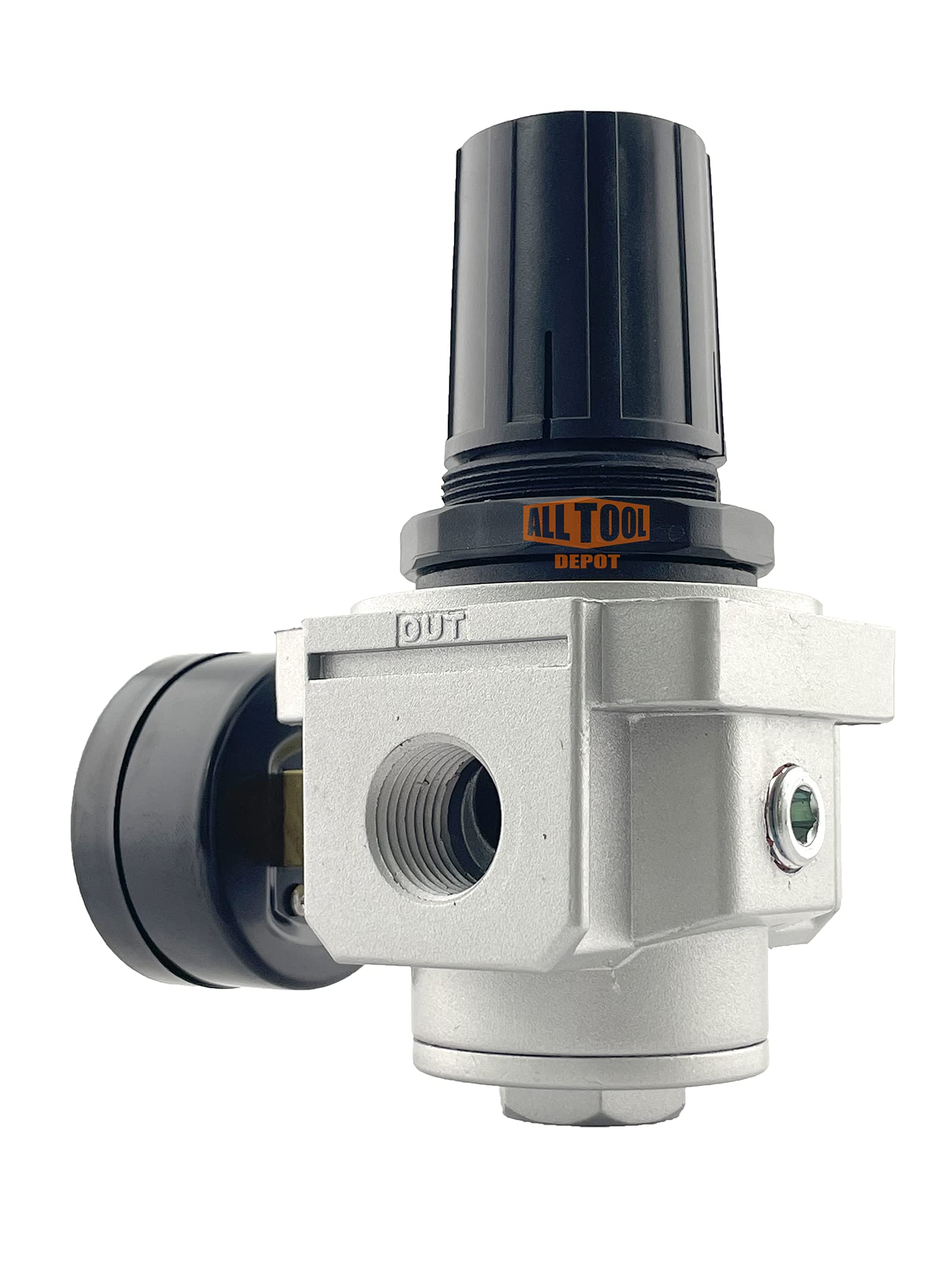 3/4    Npt Heavy Duty In Line Compressed Air Pressure Regulator For Air Compressor, 7 To 215 Psi Adjustable
