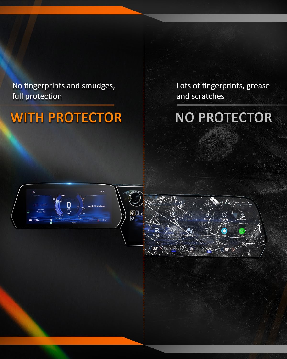 (4Pcs) Blazer Ev/Traverse/Equinox Ev/Silverado Ev 2024 2025 Screen Protectors, 17.7' Touchscreen & 11' Gauges, For Chevrolet 2024 2025 Blazer Ev/Traverse/Equinox Ev/Silverado Ev Accessories(Ls, Lt, Z71, Rs, 2Lt, 2Rs, 3Lt, 3Rs)