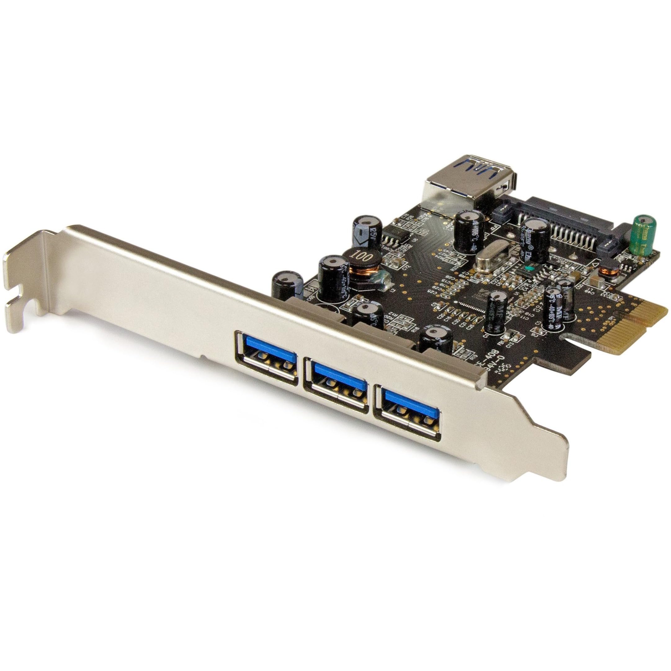 Startech.Com 4 Port Pci Express Usb 3.0 Card   3 External And 1 Internal   Native Os Support In Windows 8 And 7   Standard And L