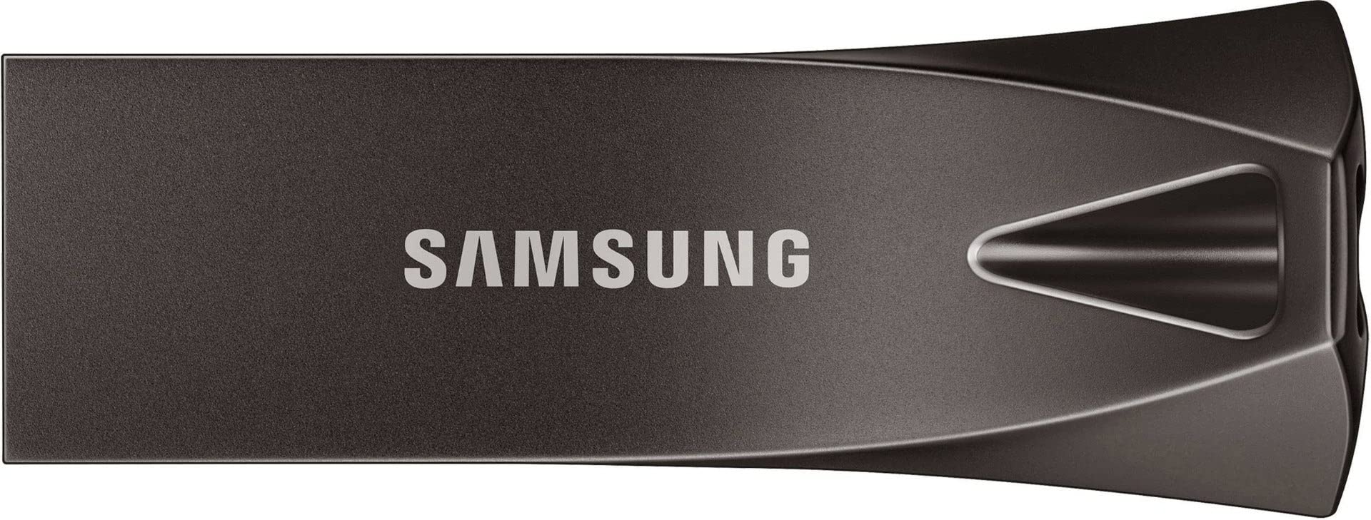 Samsung Bar Plus Usb Flash Drive Type A 64Gb 200Mb/S Read 30Mb/S Write Durable Usb 3.1 Flash Drive With Key Ring Titanium Grey M