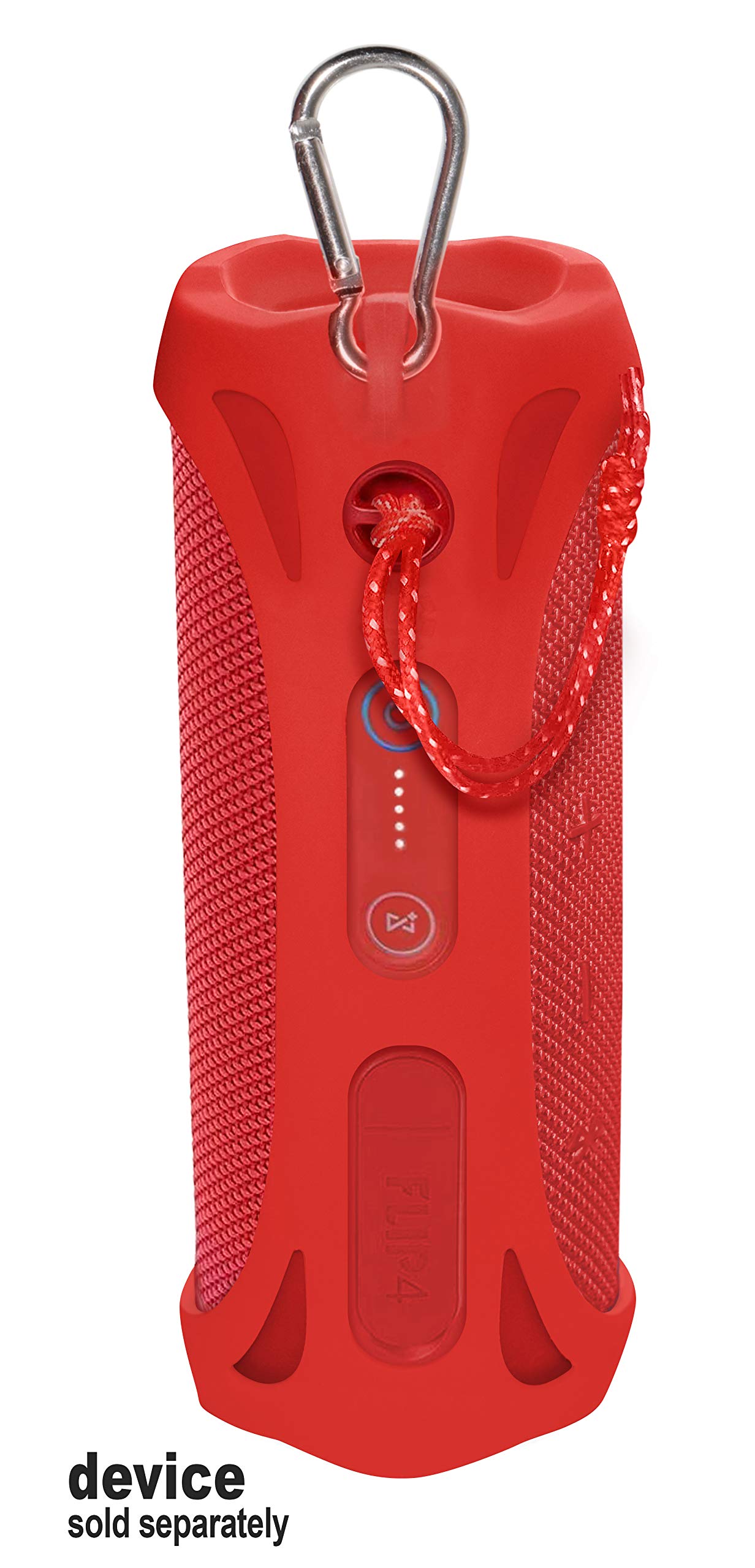 Silicone Cover Skin For Jbl Flip 4 Waterproof Portable Bluetooth Speaker, By Alltravel, Portable Full Protection Solution, Customized Skin With Color And Shape Matching (Red)