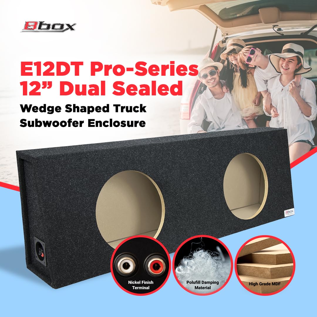 Bbox Dual Sealed 12 Inch Subwoofer Enclosure   Pro Series Dual Sealed Car Subwoofer Boxes & Enclosures   Premium Subwoofer Box I