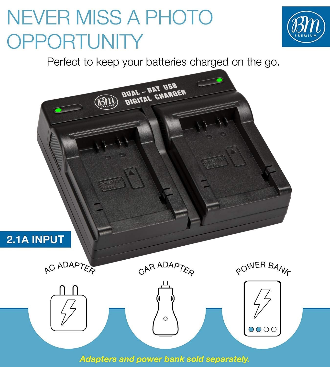 BM Premium 2 Pack of DMW BMB9 Batteries and Dual Bay Battery Charger for Panasonic Lumix DC FZ80, DC FZ80D, DMC FZ40K, DMC FZ45K, DMC FZ47K, DMC FZ48K, DMC FZ60, DMC FZ70, DMC FZ100, DMC FZ150 Cameras