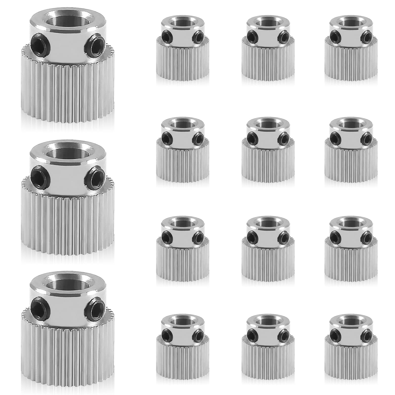 15Pcs Extruder Wheel Gear 3D Printer Parts 36 Teeth Gear Stainless Steel Extruder Gear Compatible For Cr 10, Cr 10S, S4, S5, End