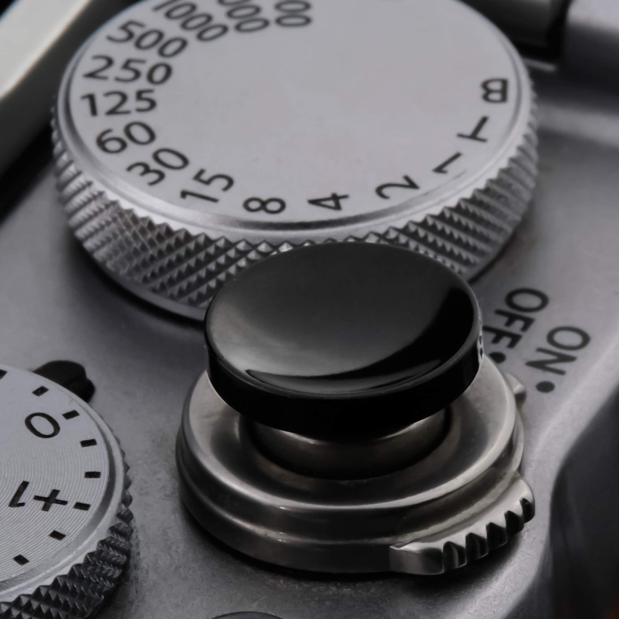 Soft Shutter Release Button (2 Pack/Black) High End Concave Camera Shutter Button