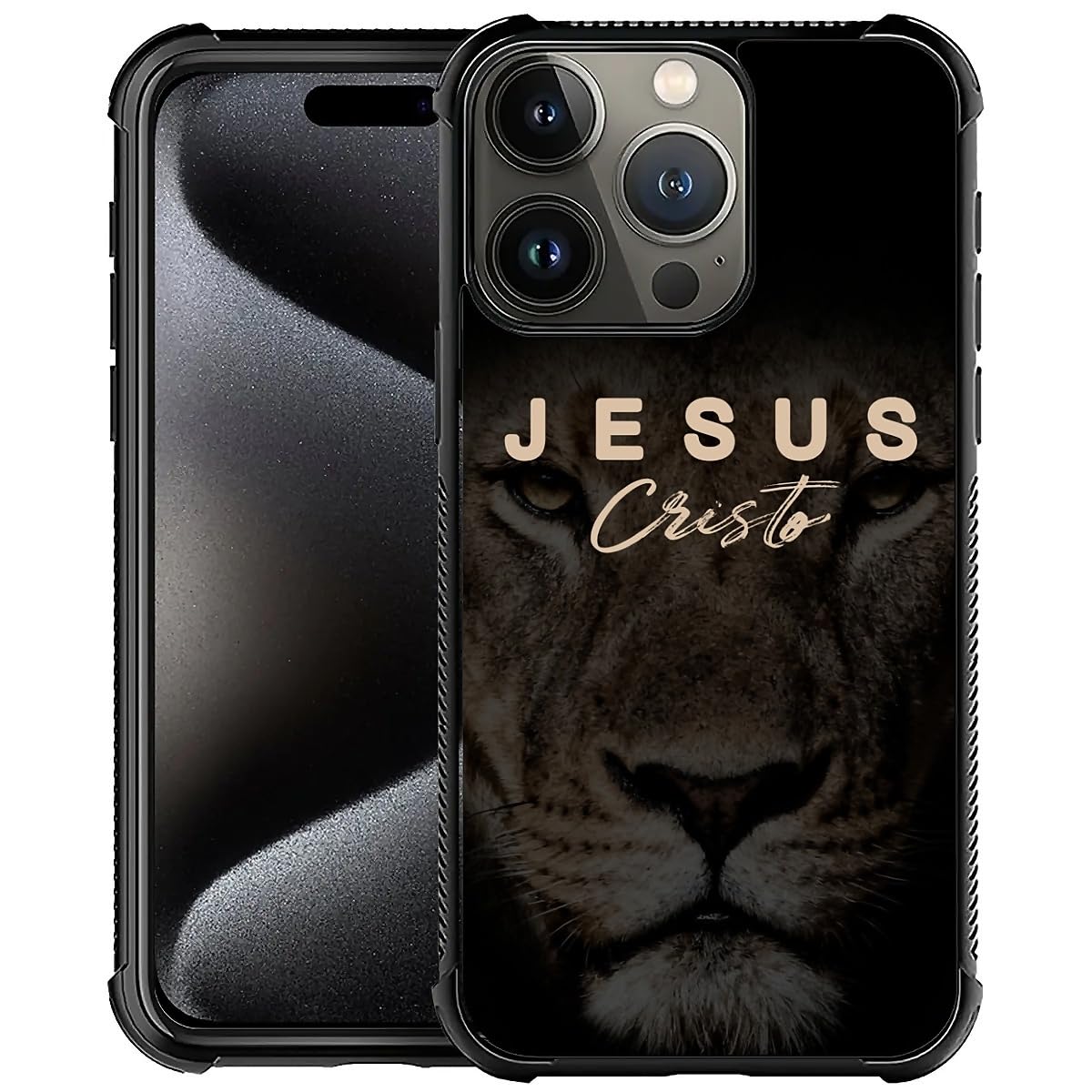 Deaorew for iPhone 16 Pro Case | Classic Slim Cover Design | Jesus Lion