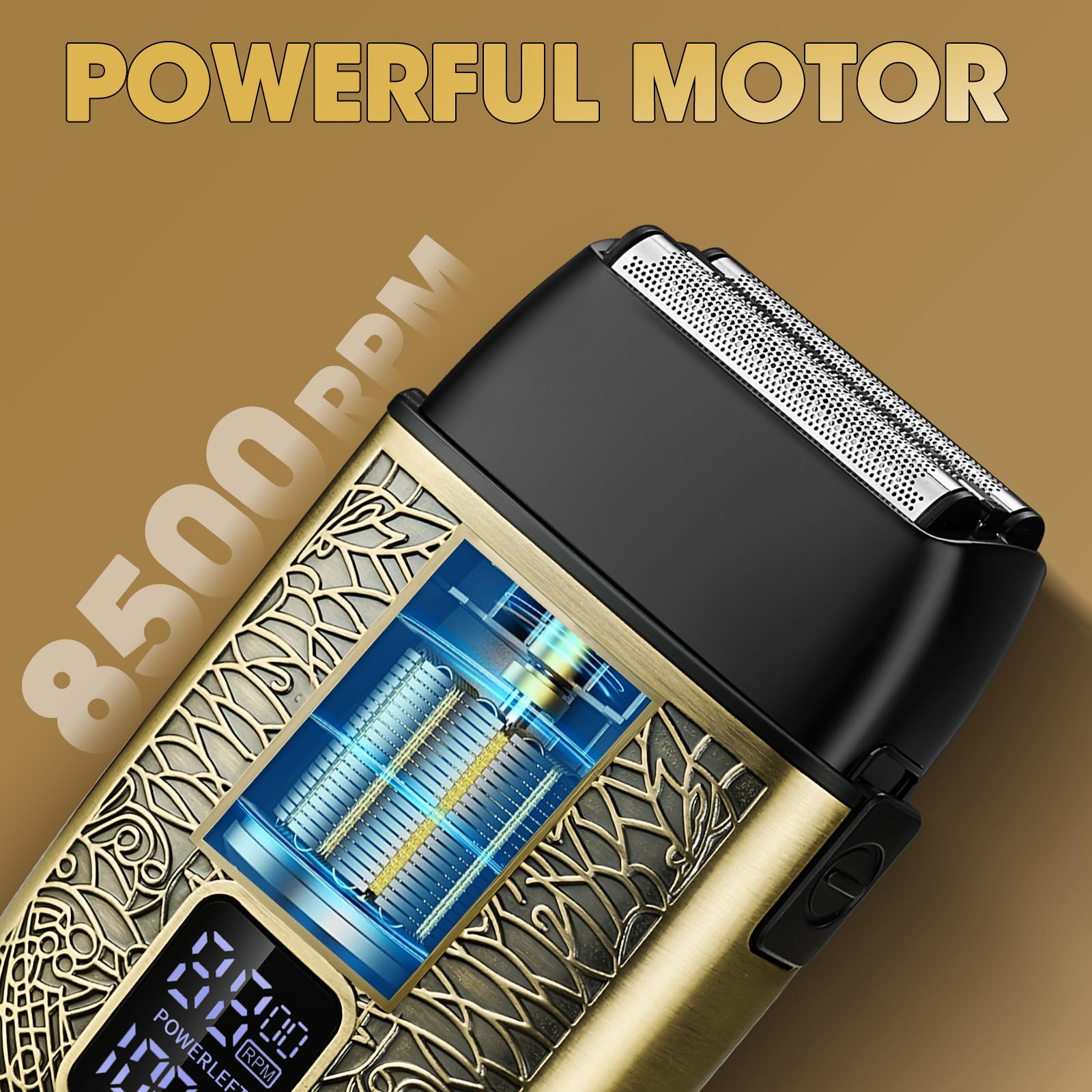 Dumite Electric Shavers For Men,Powerful Motor Electric Razor,Head Shavers For Bald Men,Triple Foil Beard Trimmer,Barber Supplie