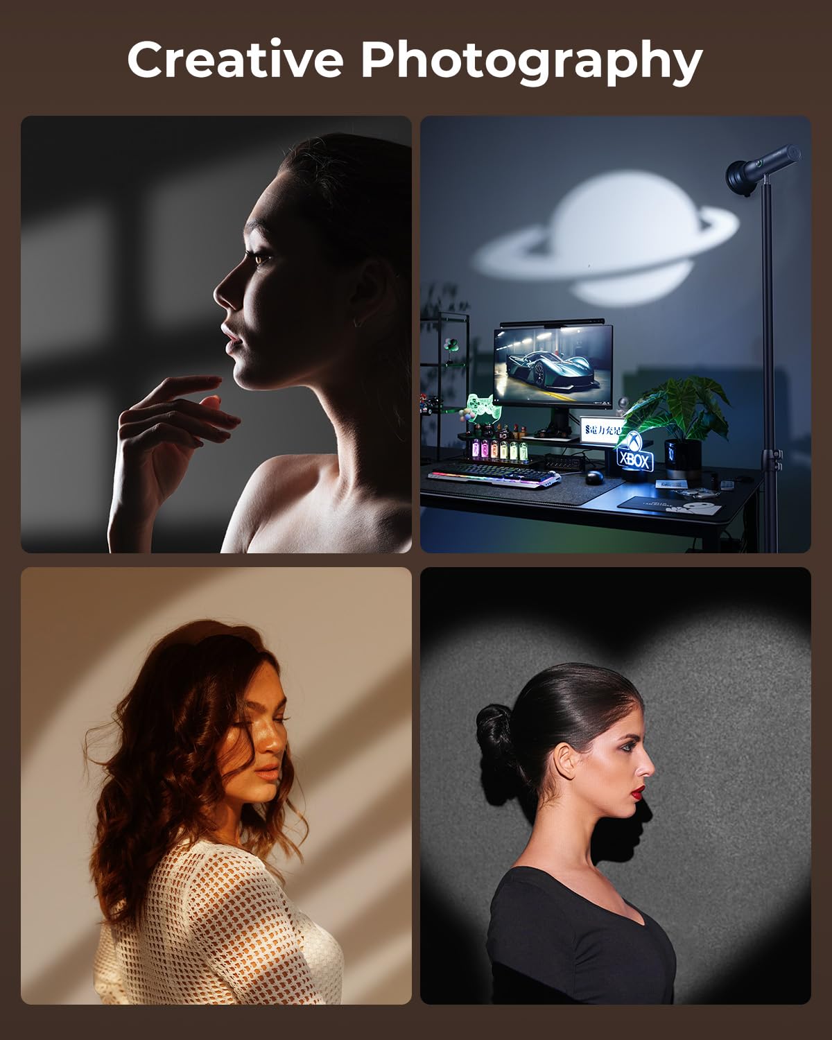 Smallrig Rgb Led Photography Flashlight, 7500Mah Aluminum Alloy Patterned Ambient Light, 4 Color Fill Light With 20 Patterned Li