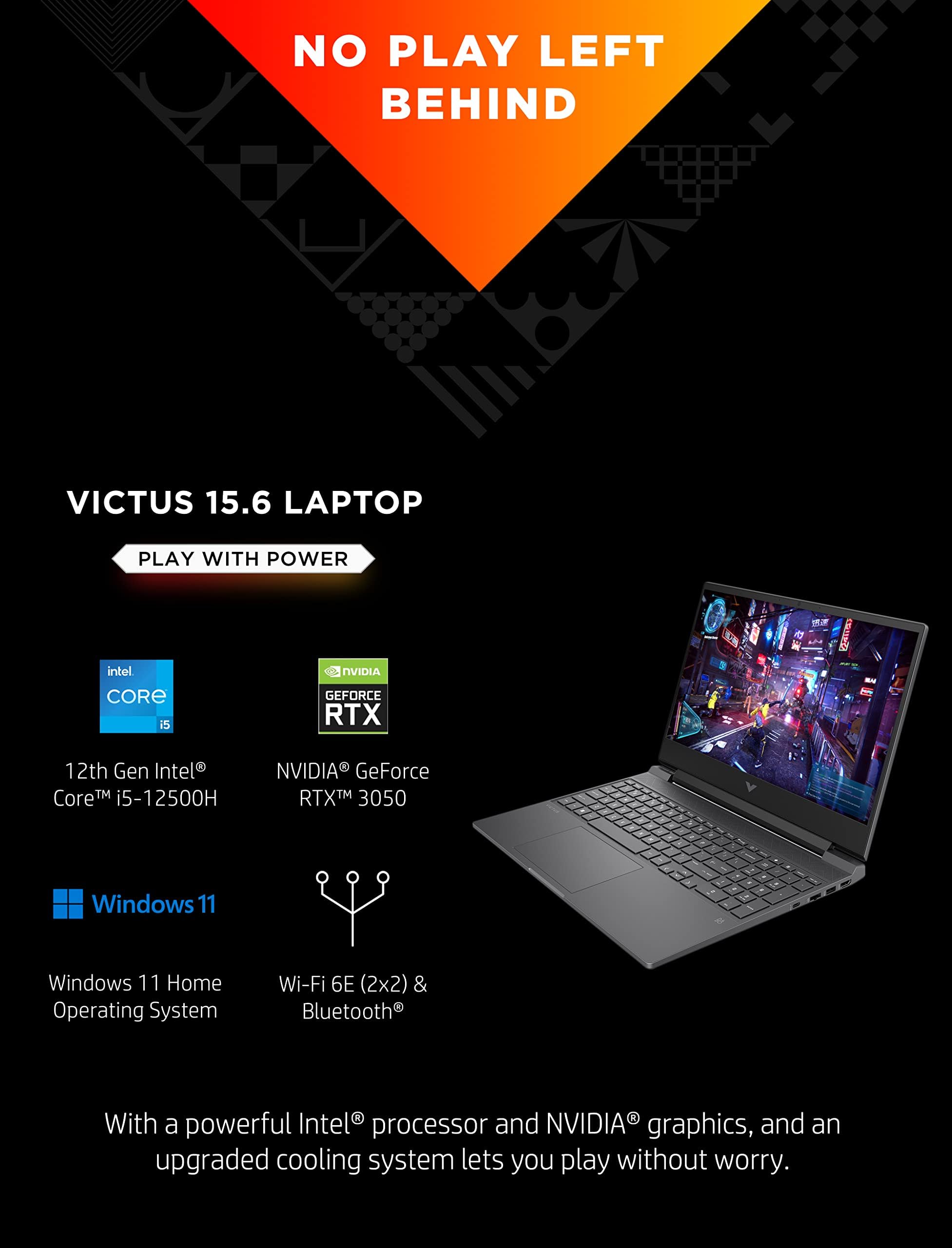 Victus By Hp 15 Gaming Laptop, Nvidia Geforce Rtx 3050, 12Th Gen Intel Core I5 12500H, 8 Gb Ram, 512 Gb Ssd, Full Hd Display, Wi