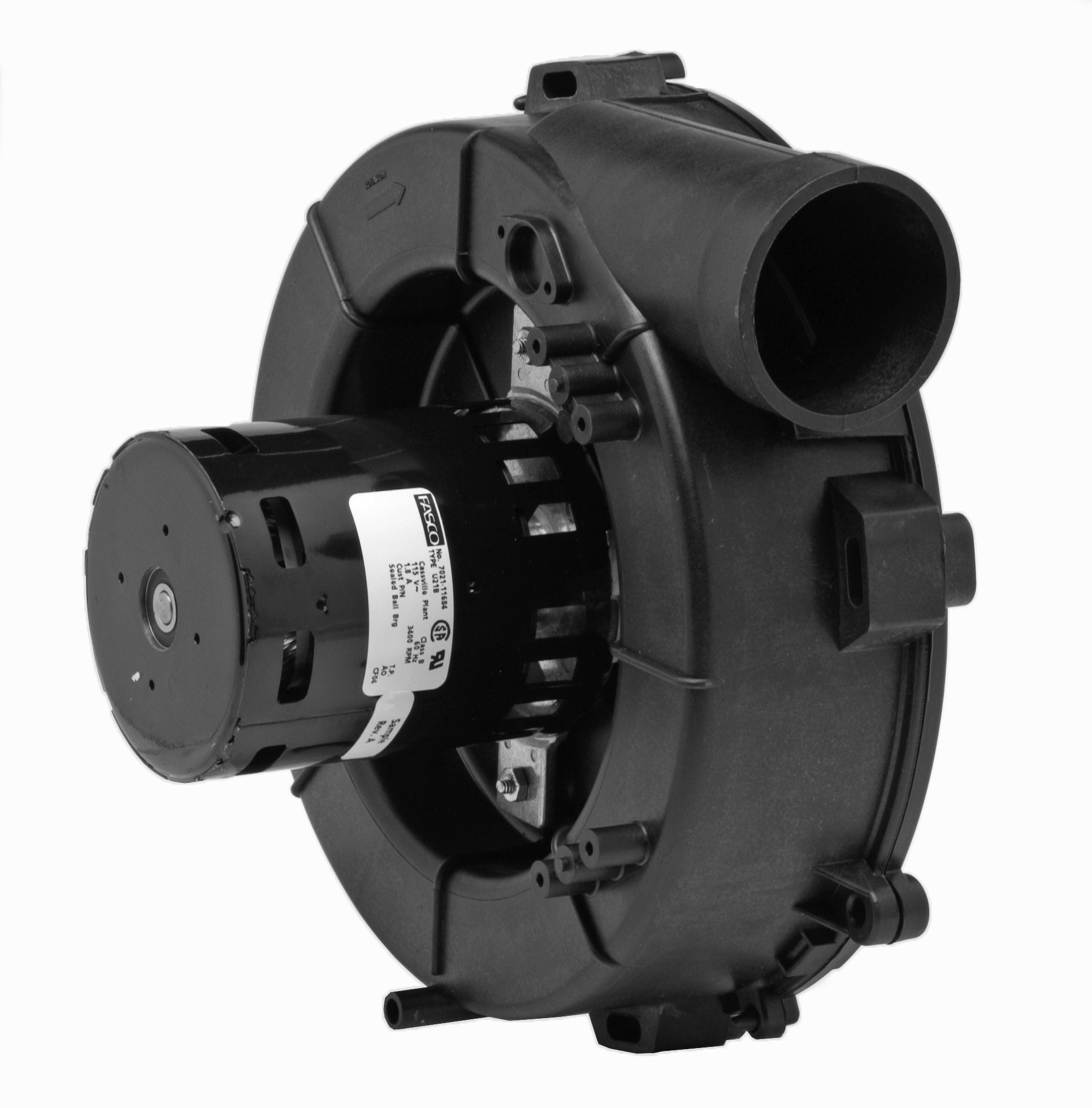 Fasco A204 3.3 Frame Shaded Pole OEM Replacement Specific Purpose Blower with Ball Bearing, 1/20HP, 3400rpm, 115V, 60Hz, 1.8 amp