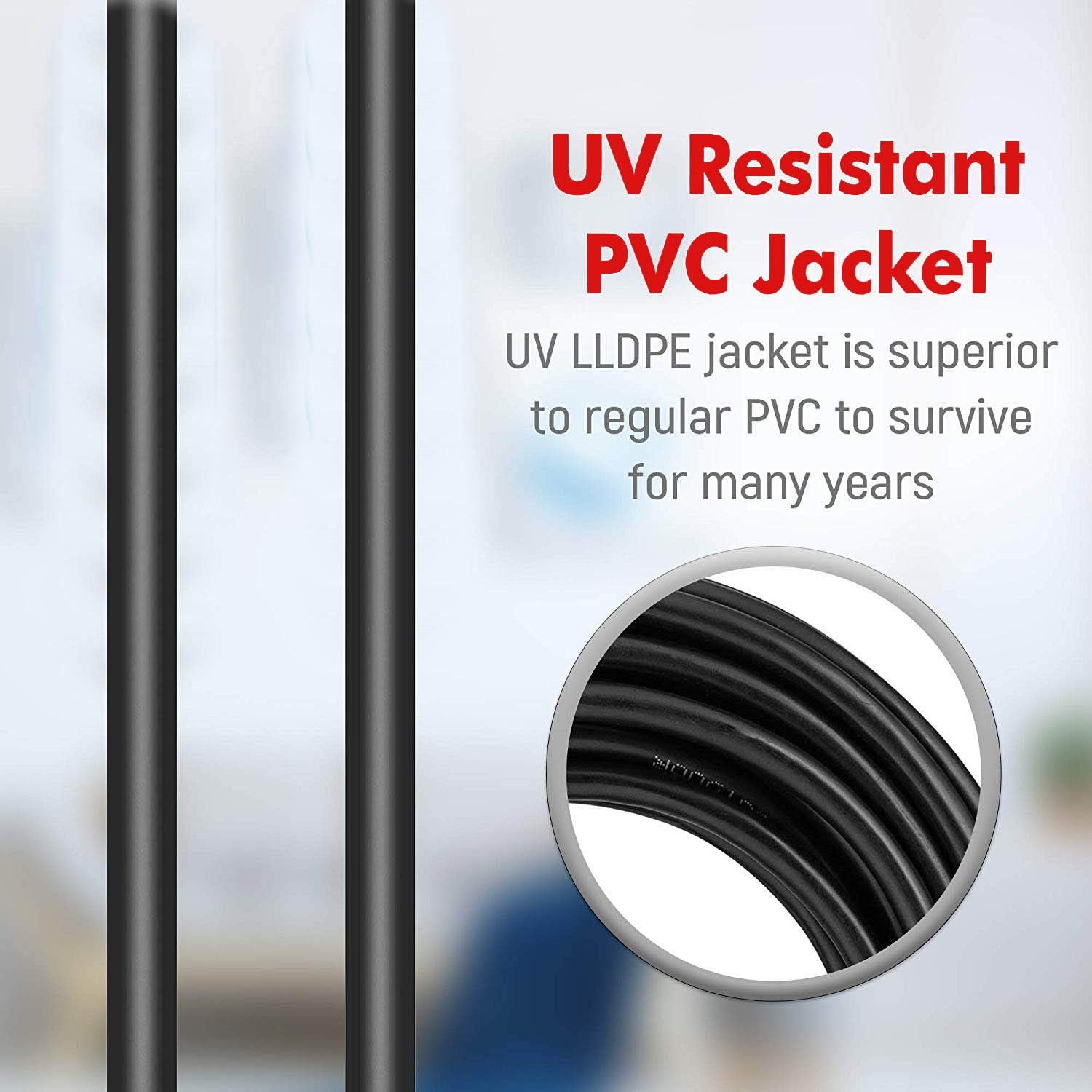 Mutecpower 32.5 Ft / 10M Cat 7 Outdoor Waterproof Direct Burial Rj45 Ethernet Network Cable   Sftp   600 Mhz   Black With Cable