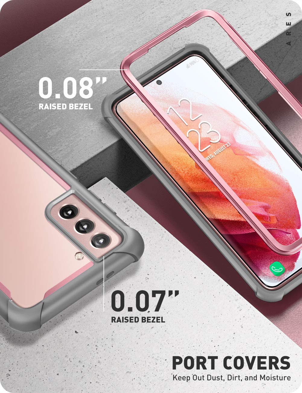 I Blason Ares Series Case Designed For Galaxy S21 5G (2021 Release), Rugged Clear Bumper Case Without Built In Screen Protector