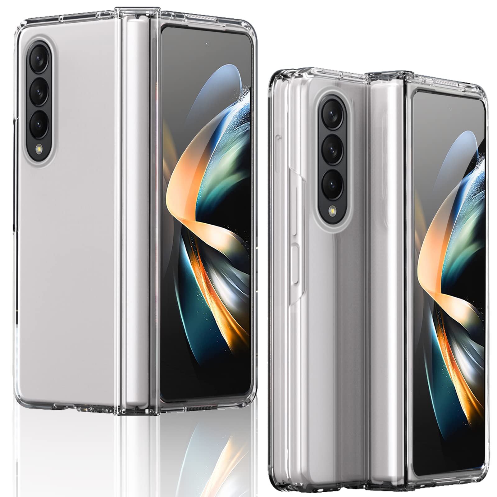 Miimall Compatible Samsung Galaxy Z Fold 4 Case With Hinge, Ultra Thin Hard Pc Bumper All Inclusive Anti Drop Free Folding Hinge
