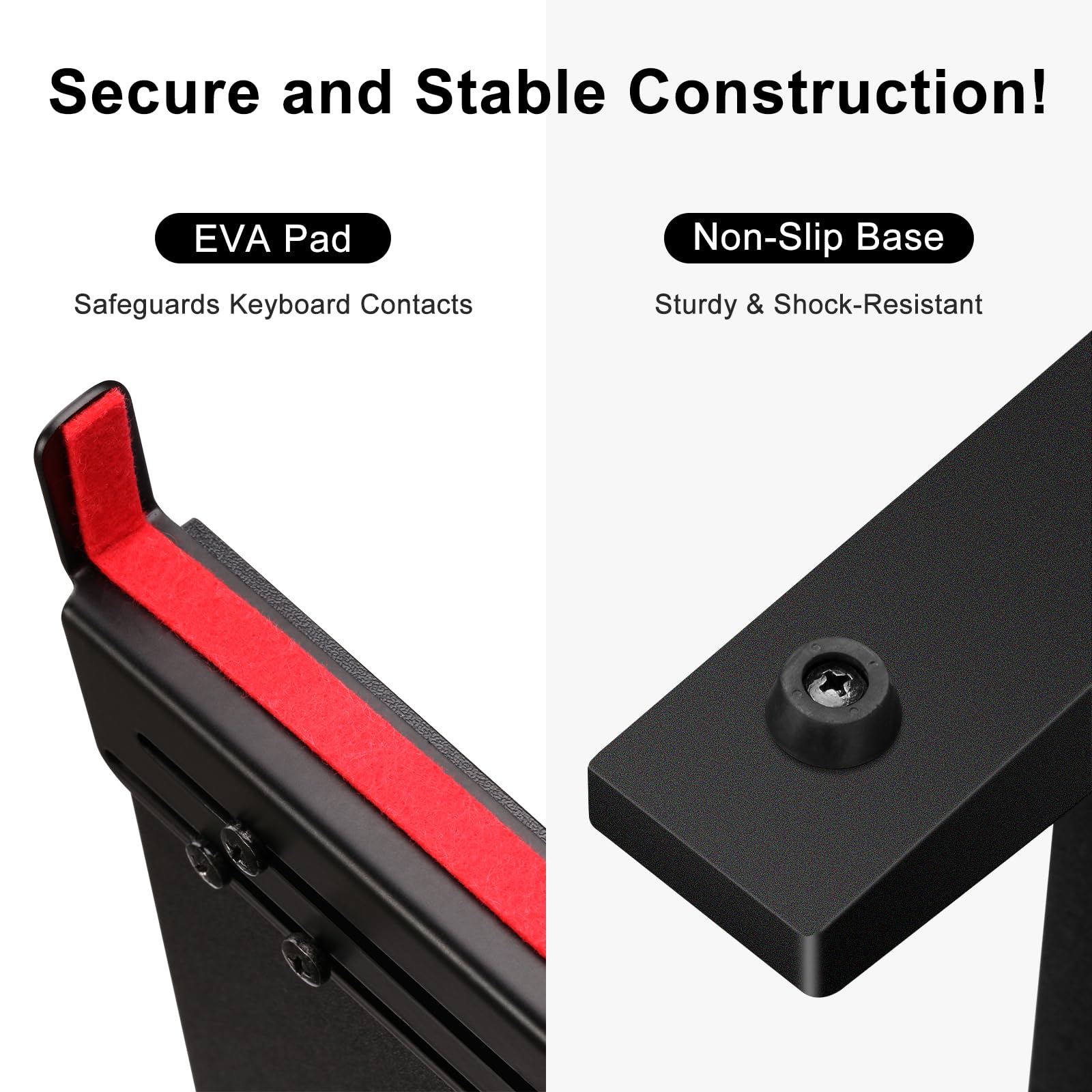 Penypeal Adjustable Keyboard Stand Fit For Digital Piano Width From 8.4 To 12 Inches, Wooden Keyboard Stand Compatible For 76/88