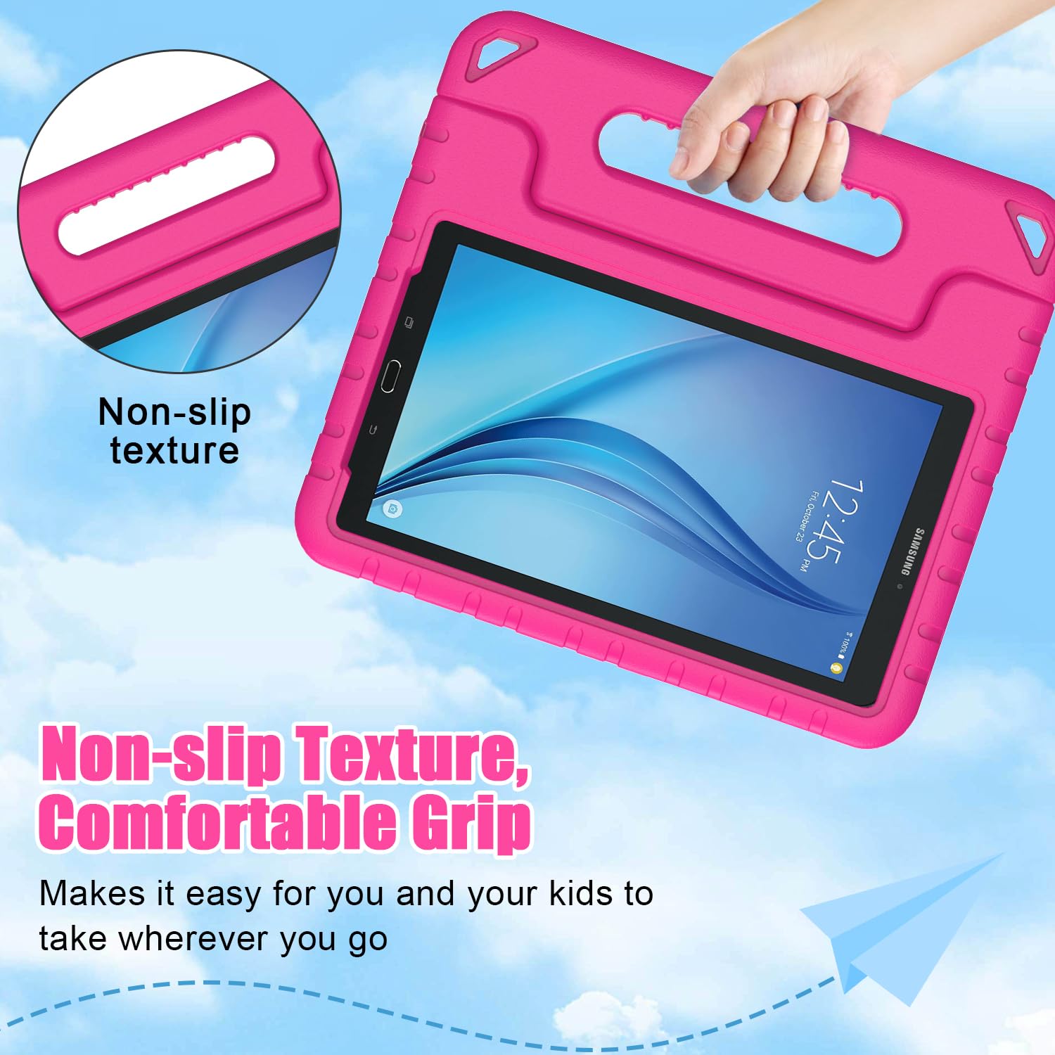 Bmouo Kids Case For Samsung Galaxy Tab E 8.0 Inch   Eva Shockproof Case Light Weight Kids Case Super Protection Cover Handle Sta