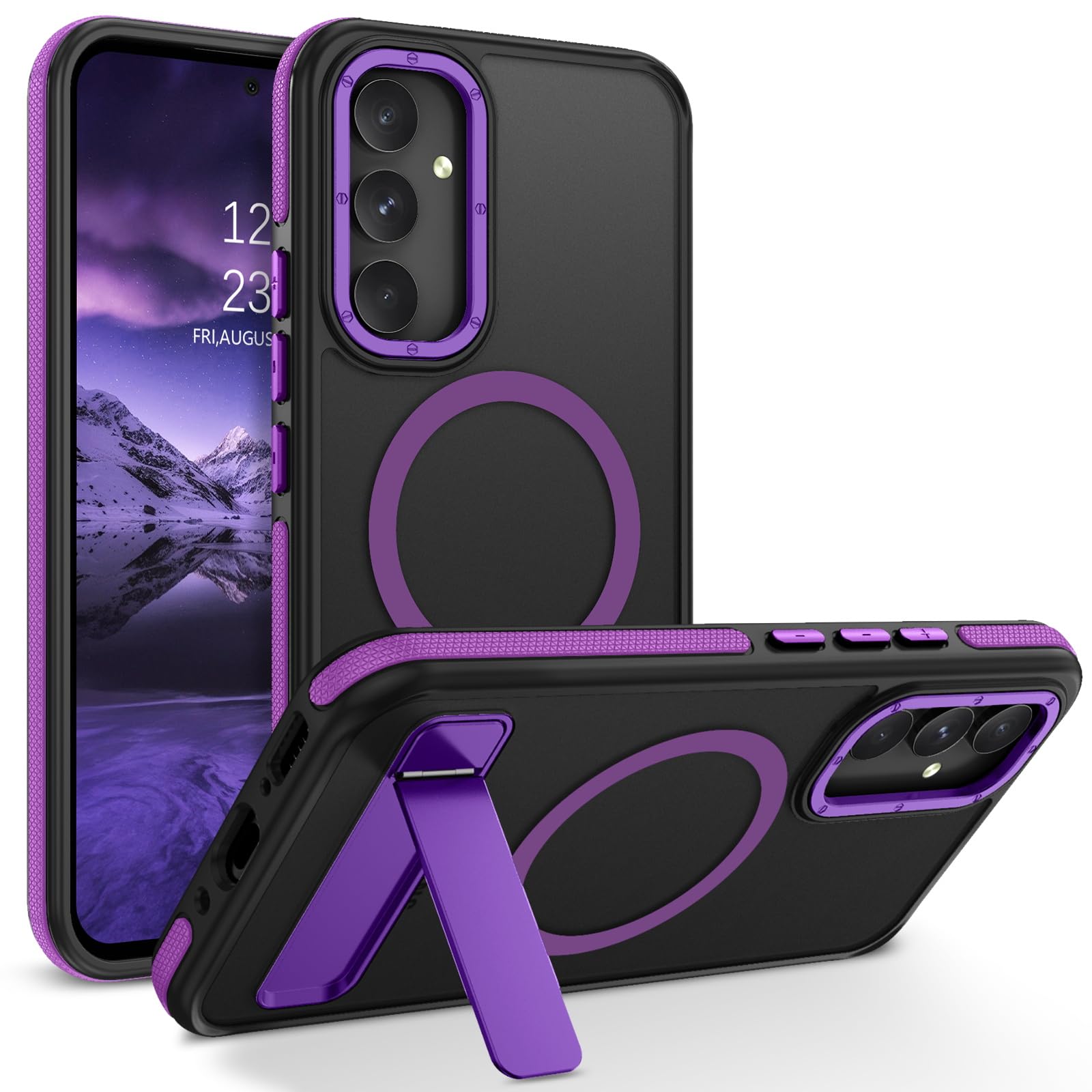 Guagua Compatible With Samsung Galaxy A54 Magnetic Case, Galaxy A54 Magsafe Cases Translucent Matte Scratch-Resistant Back Shock