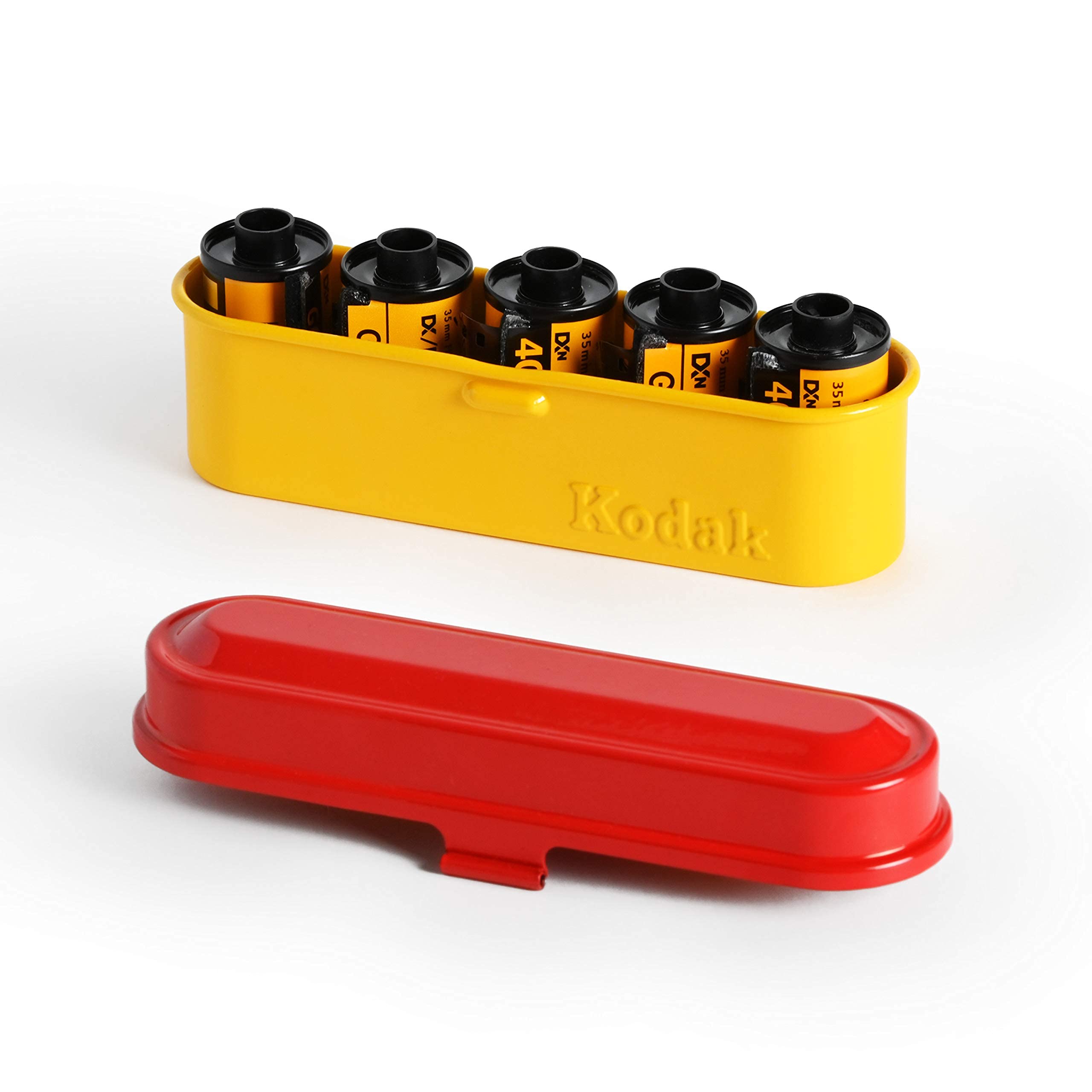 Kodak Film Case   For 5 Rolls Of 35Mm Films   Compact, Retro Steel Case To Sort And Safeguard Film Rolls (Red) (Film Is Not Incl